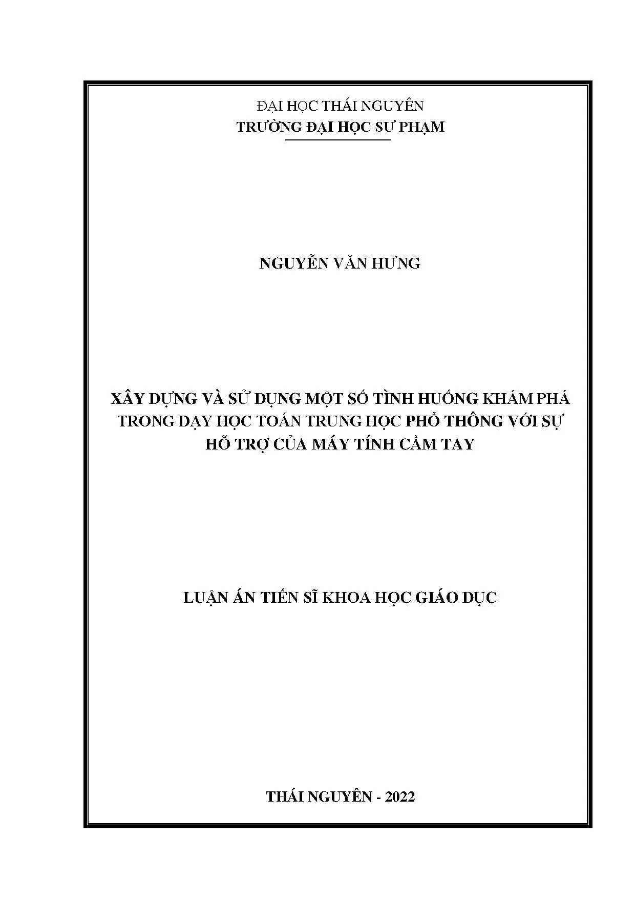 Luận án tiến sĩ xây dựng và sử dụng một số tình huống khám p