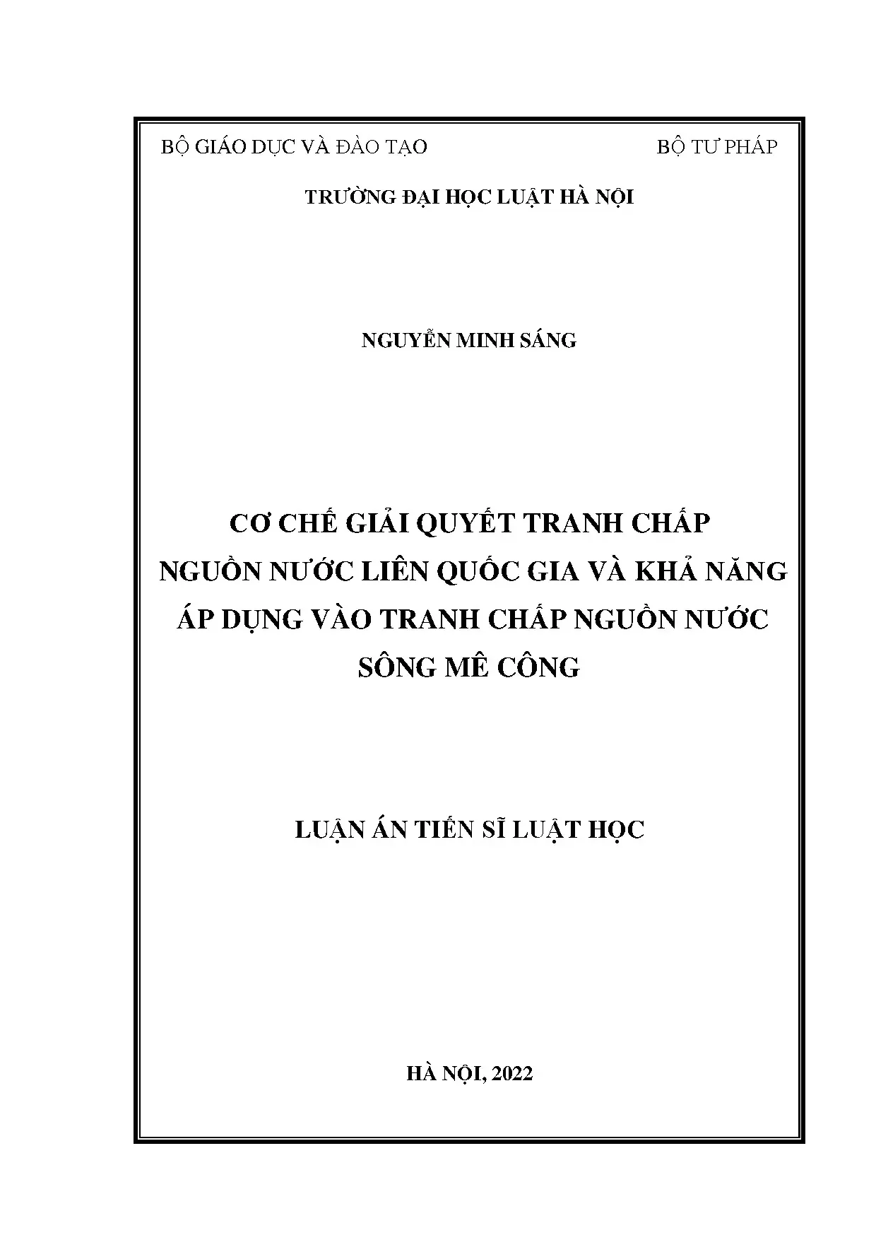 Cơ chế giải quyết tranh chấp nguồn nước liên quốc gia