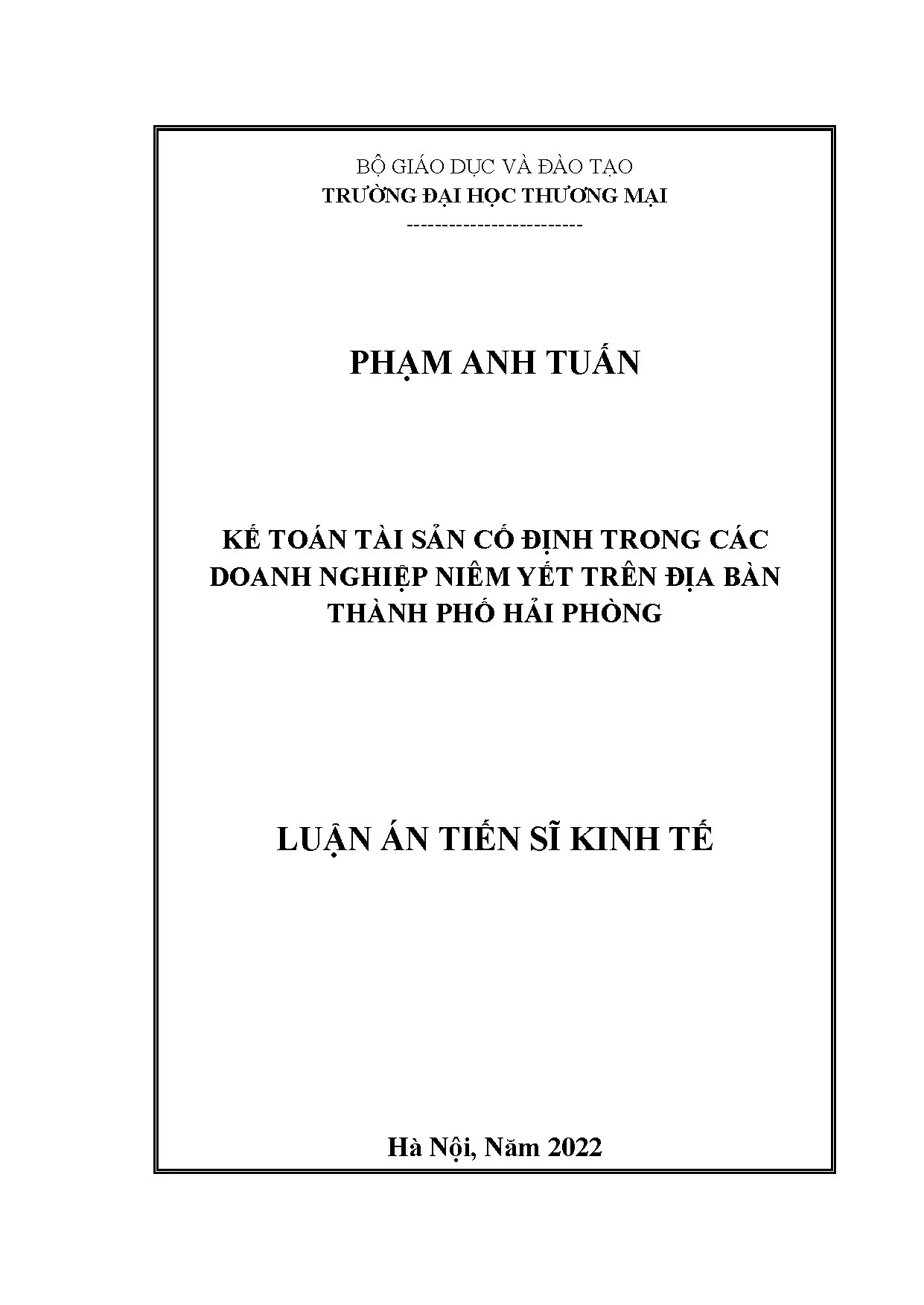 Kế Toán Tài Sản Cố Định Doanh Nghiệp Niêm Yết Hải Phòng