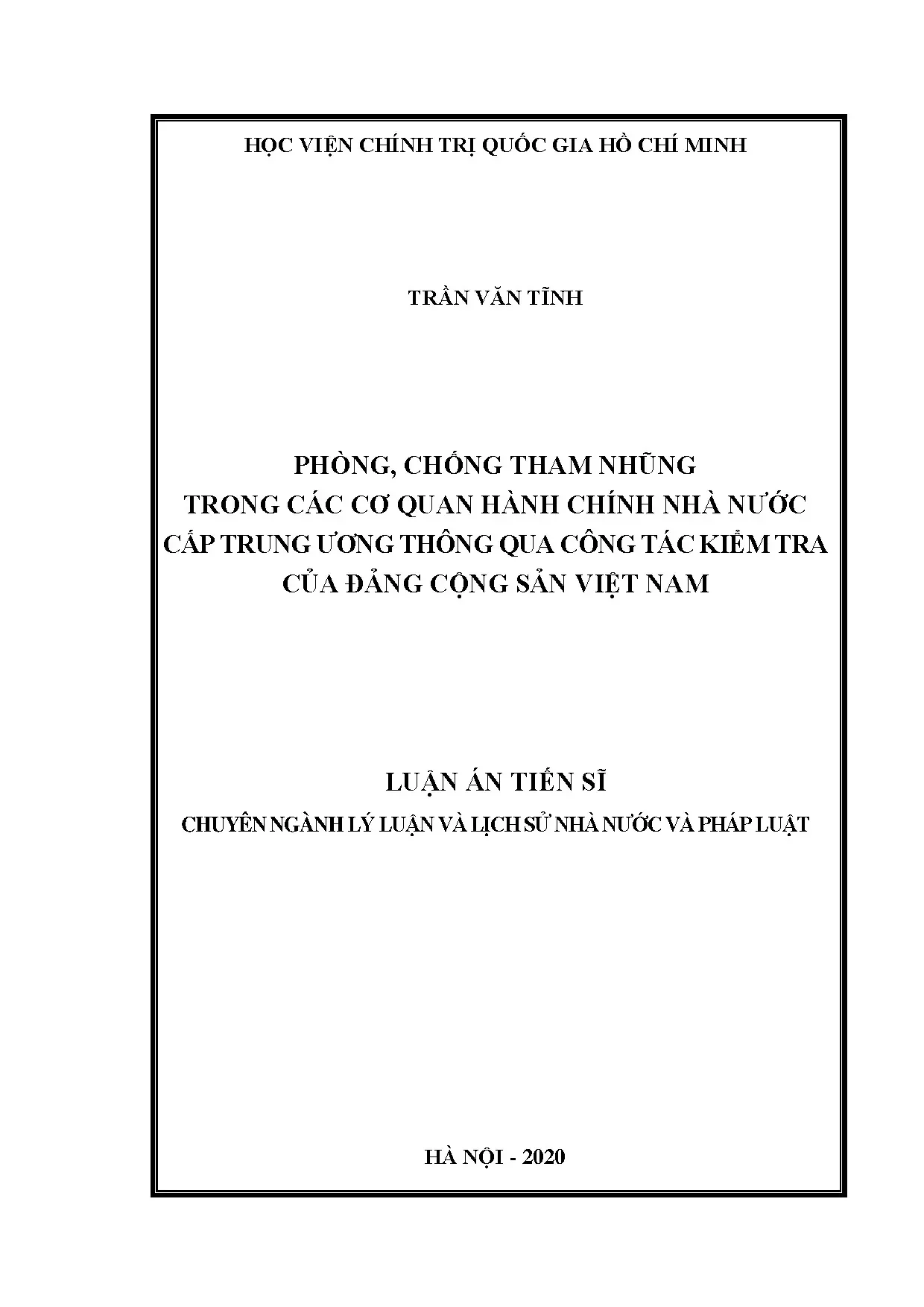 Phòng chống tham nhũng cấp trung ương: Vai trò kiểm tra của Đảng