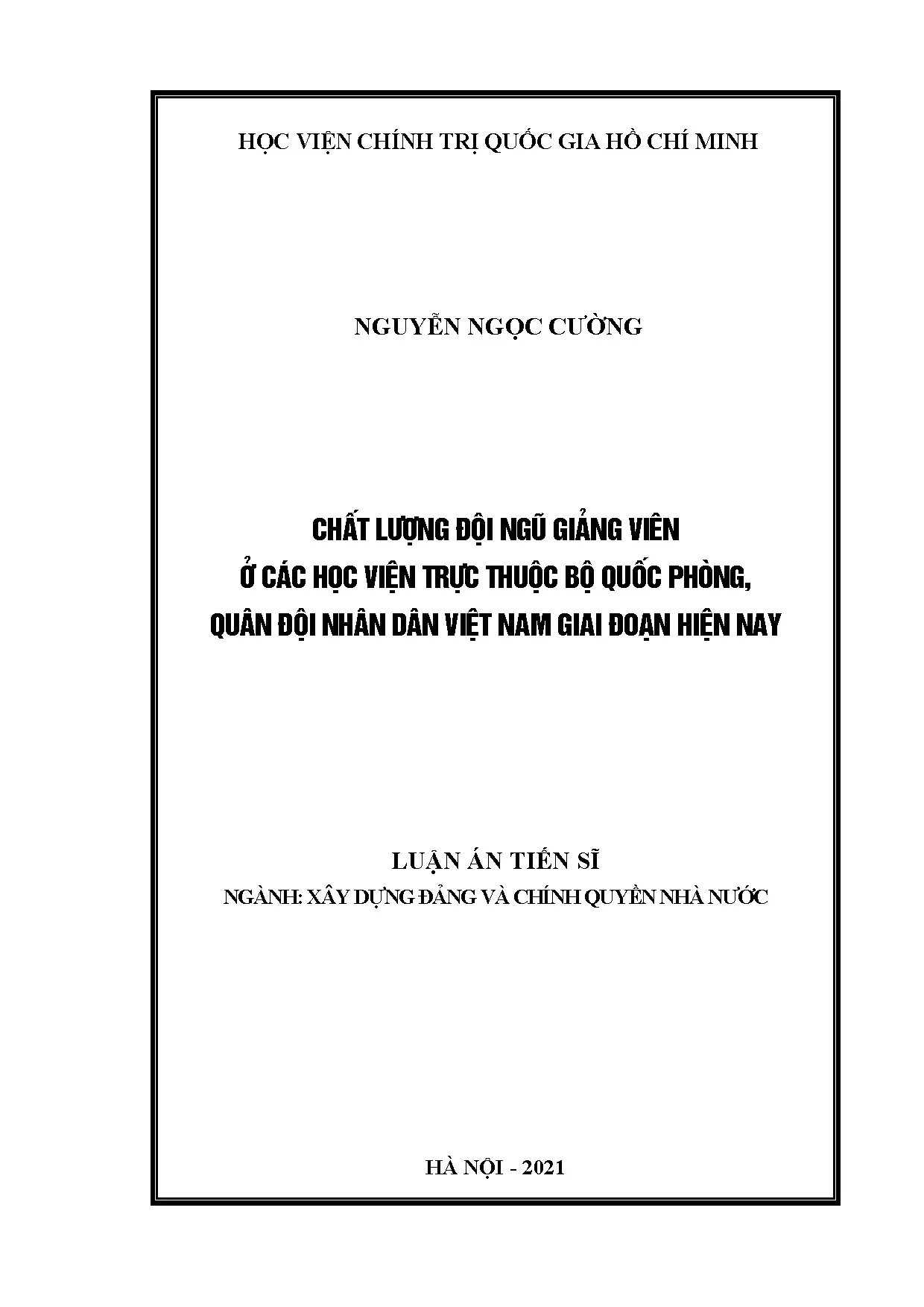 Chất lượng đội ngũ giảng viên học viện quân đội hiện nay