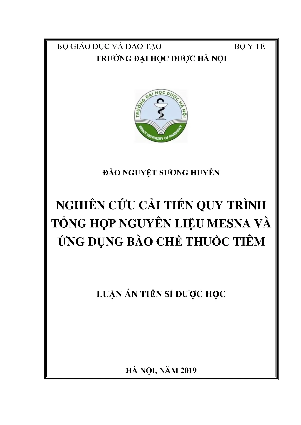 Cải tiến tổng hợp Mesna và bào chế thuốc tiêm
