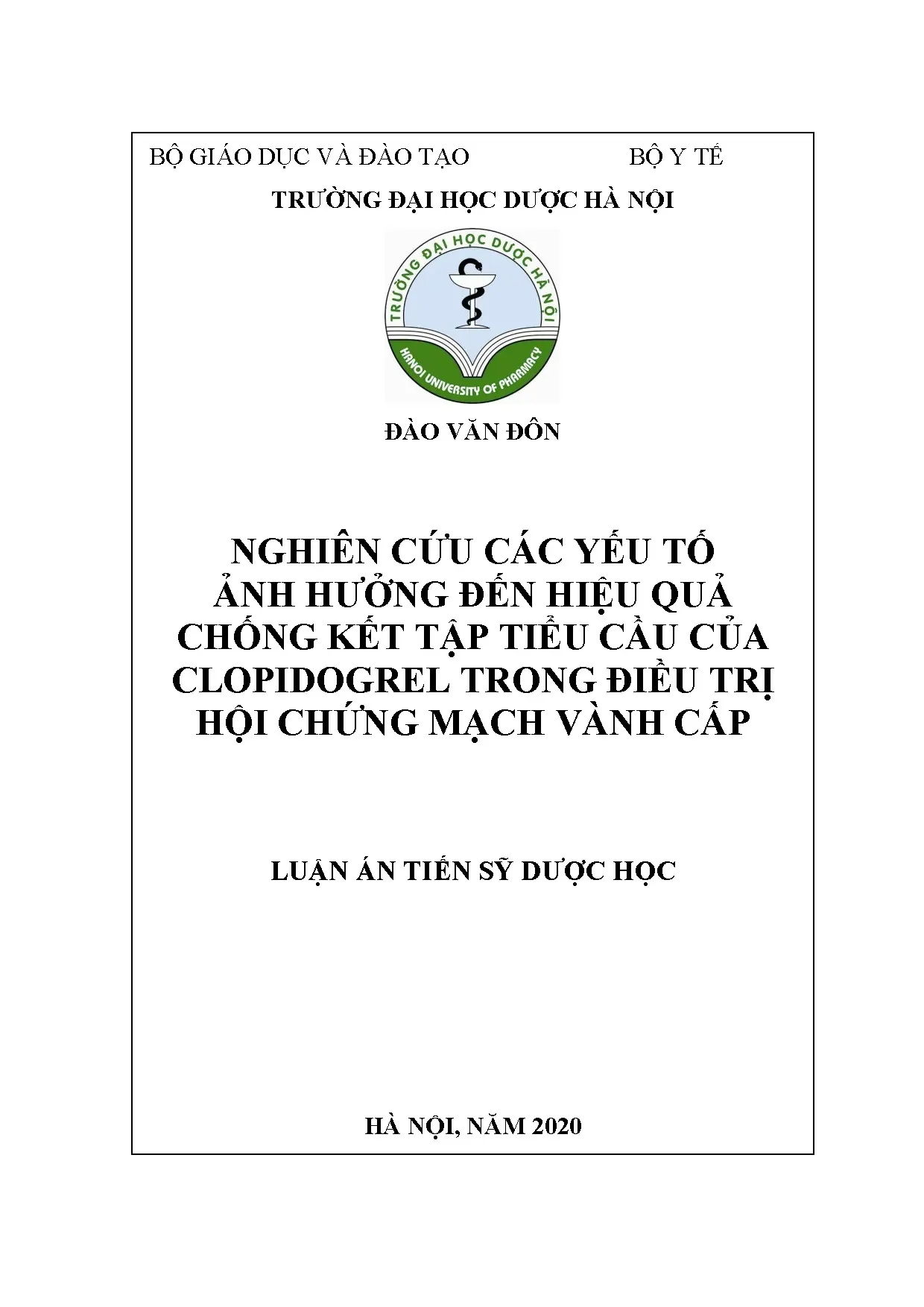 Ảnh hưởng yếu tố đến hiệu quả clopidogrel trong HMCVC