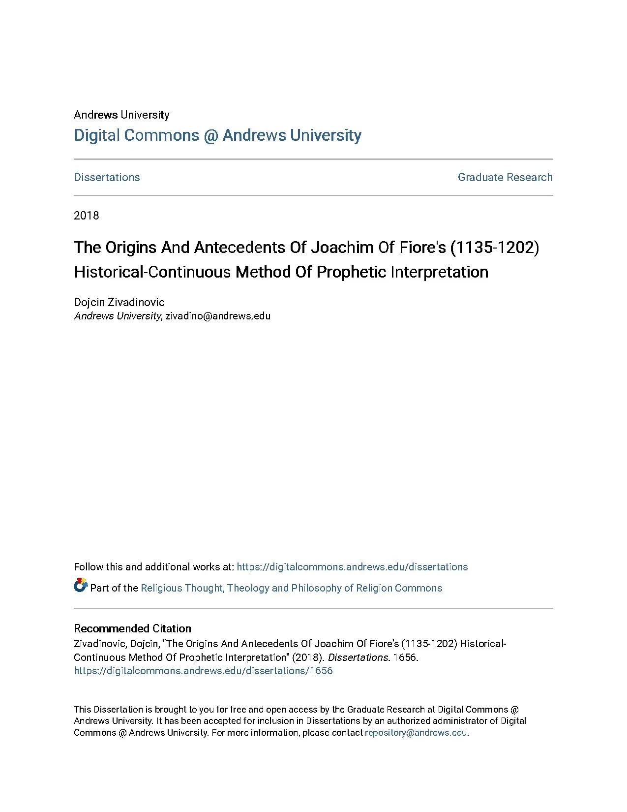 The origins and antecedents of joachim of fiores 1135 1202 h