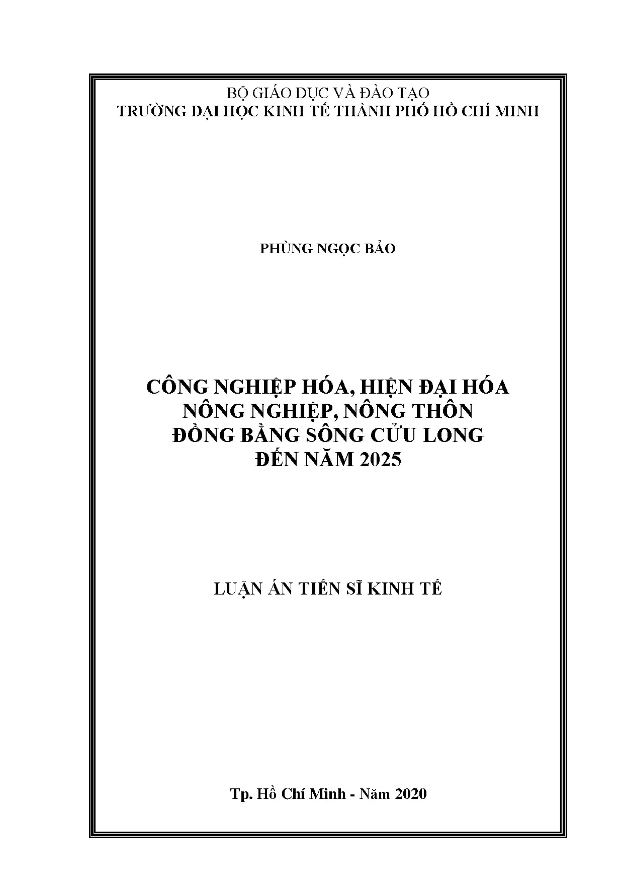 Công nghiệp hóa, hiện đại hóa NN-NT Đồng bằng SCL đến 2025