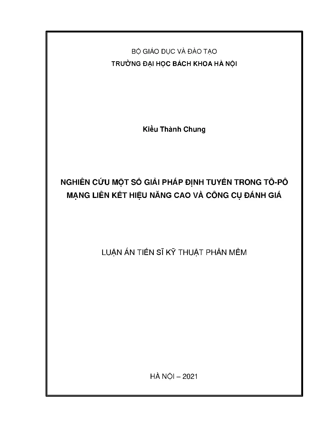 Giải pháp định tuyến mạng hiệu năng cao & công cụ đánh giá