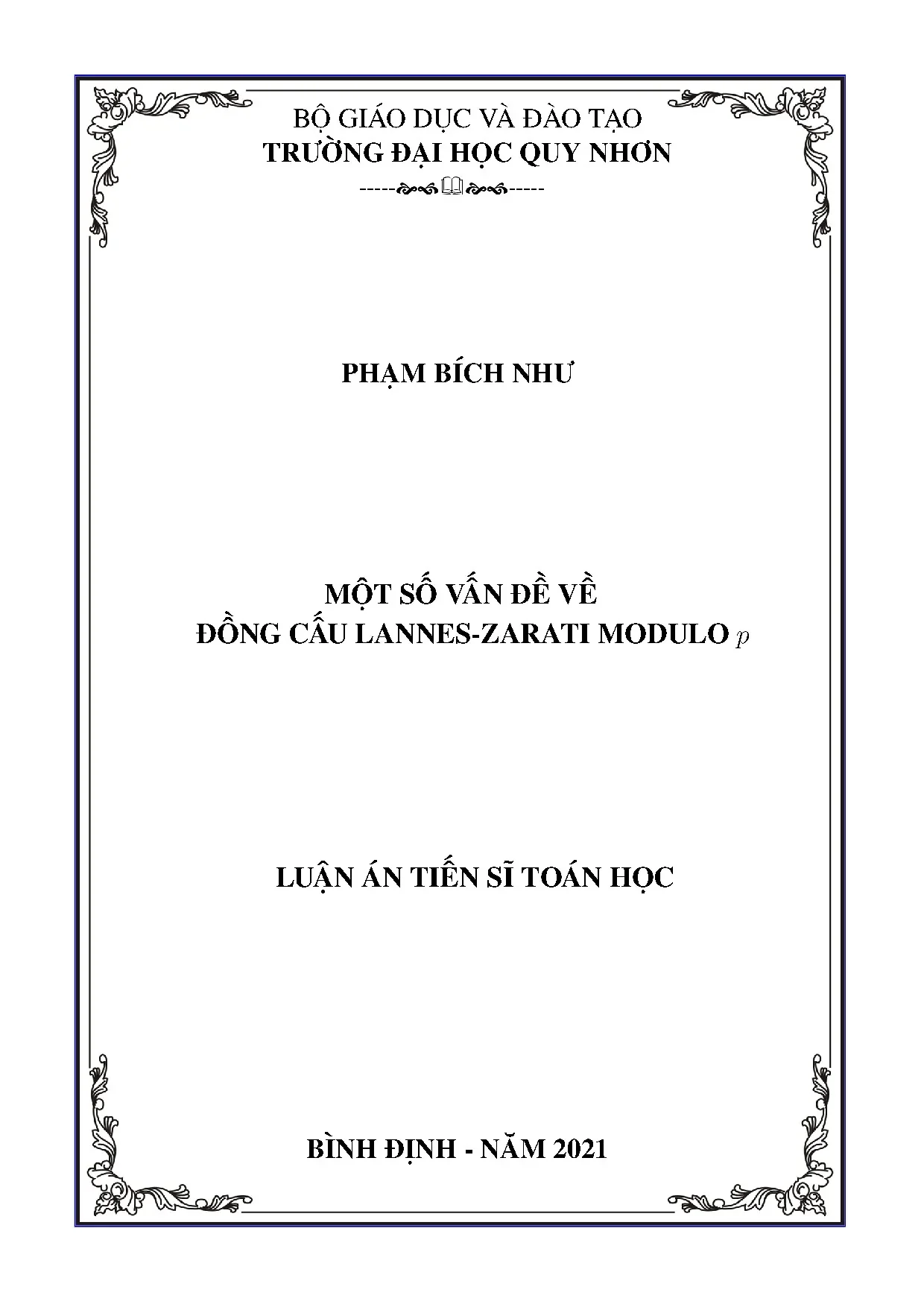 Luận án tiến sĩ toán học một số vấn đề về đồng cấu lannes za