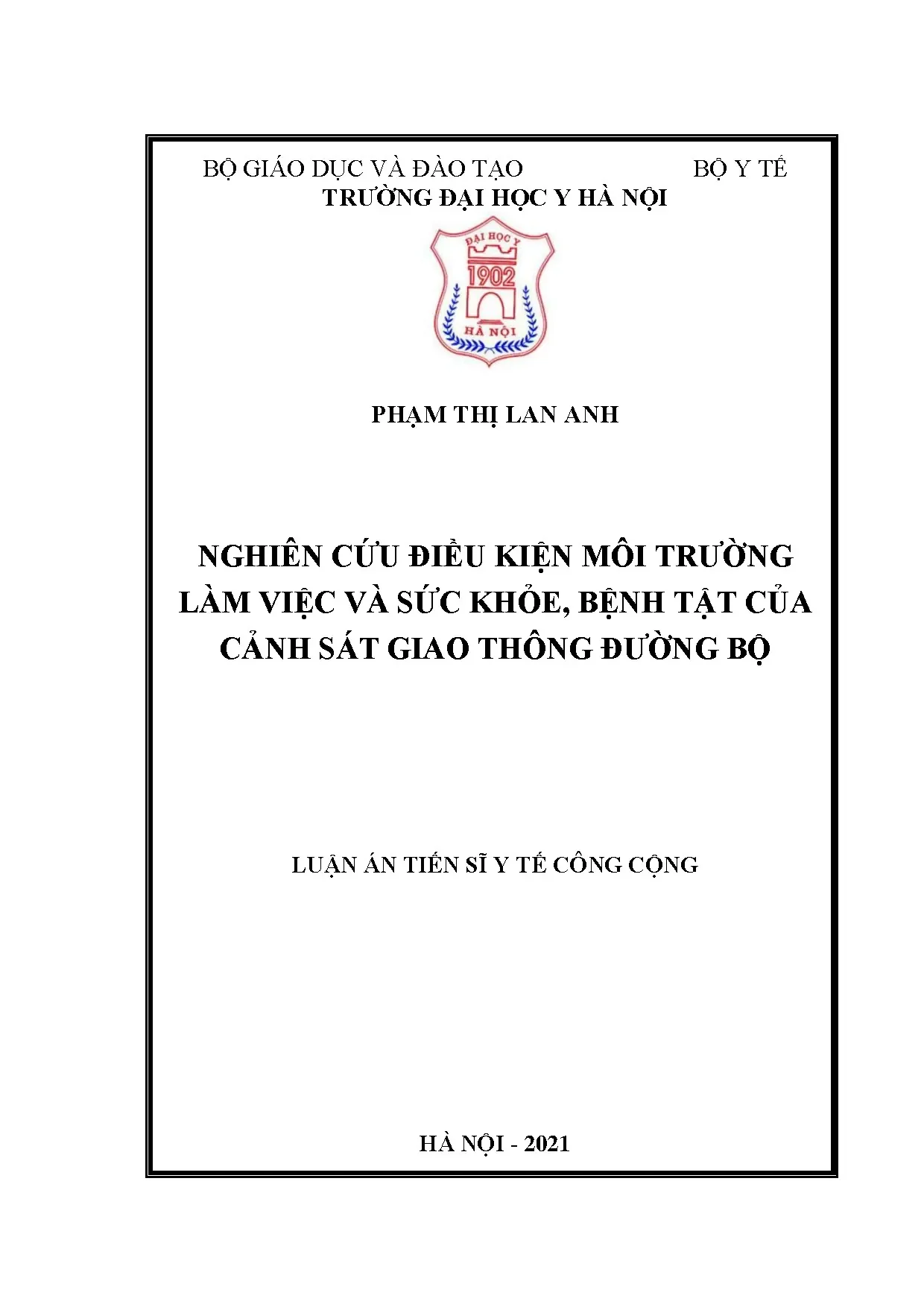 Nghiên cứu điều kiện môi trường làm việc cảnh sát giao thông
