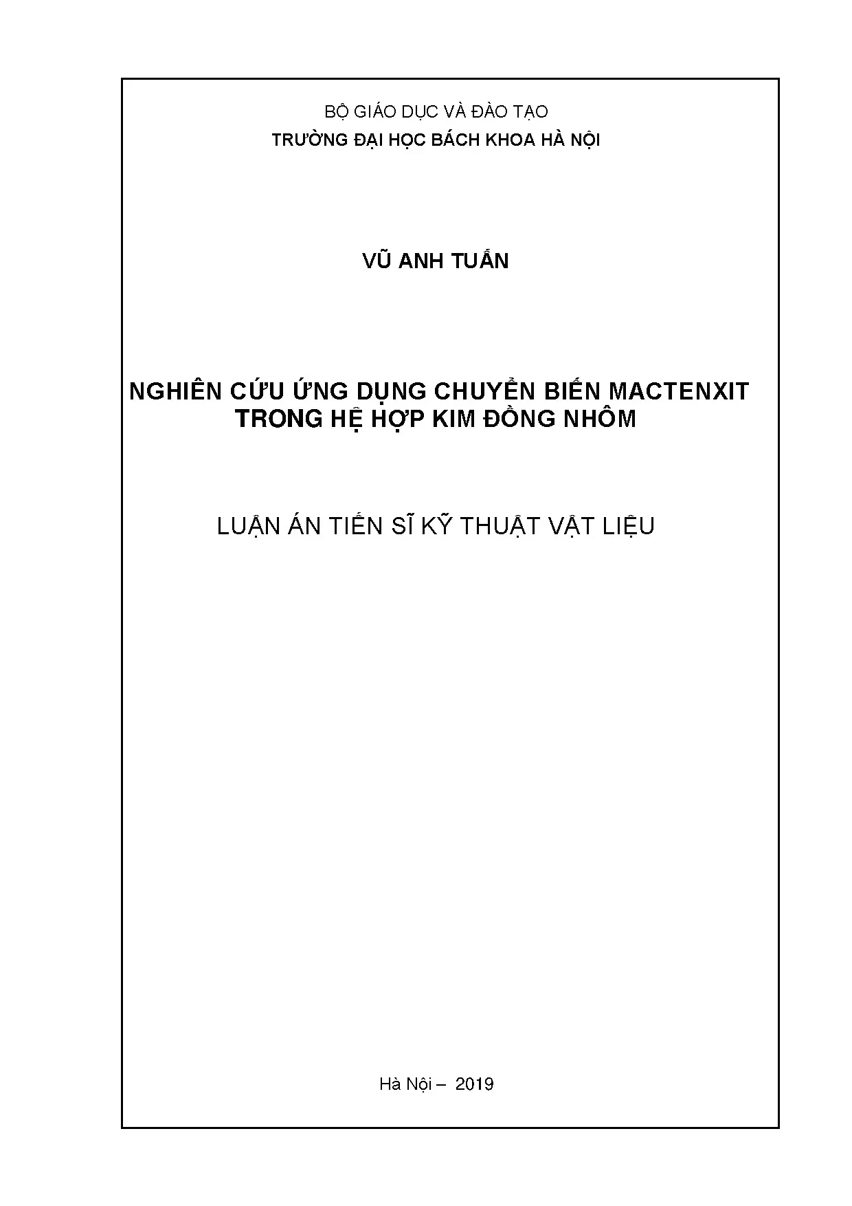 Ứng dụng chuyển biến mactenxit hợp kim Đồng-Nhôm