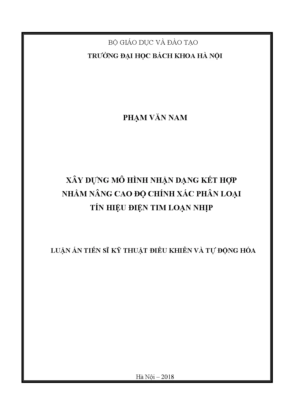 Mô hình nhận dạng kết hợp phân loại tín hiệu điện tim loạn nhịp