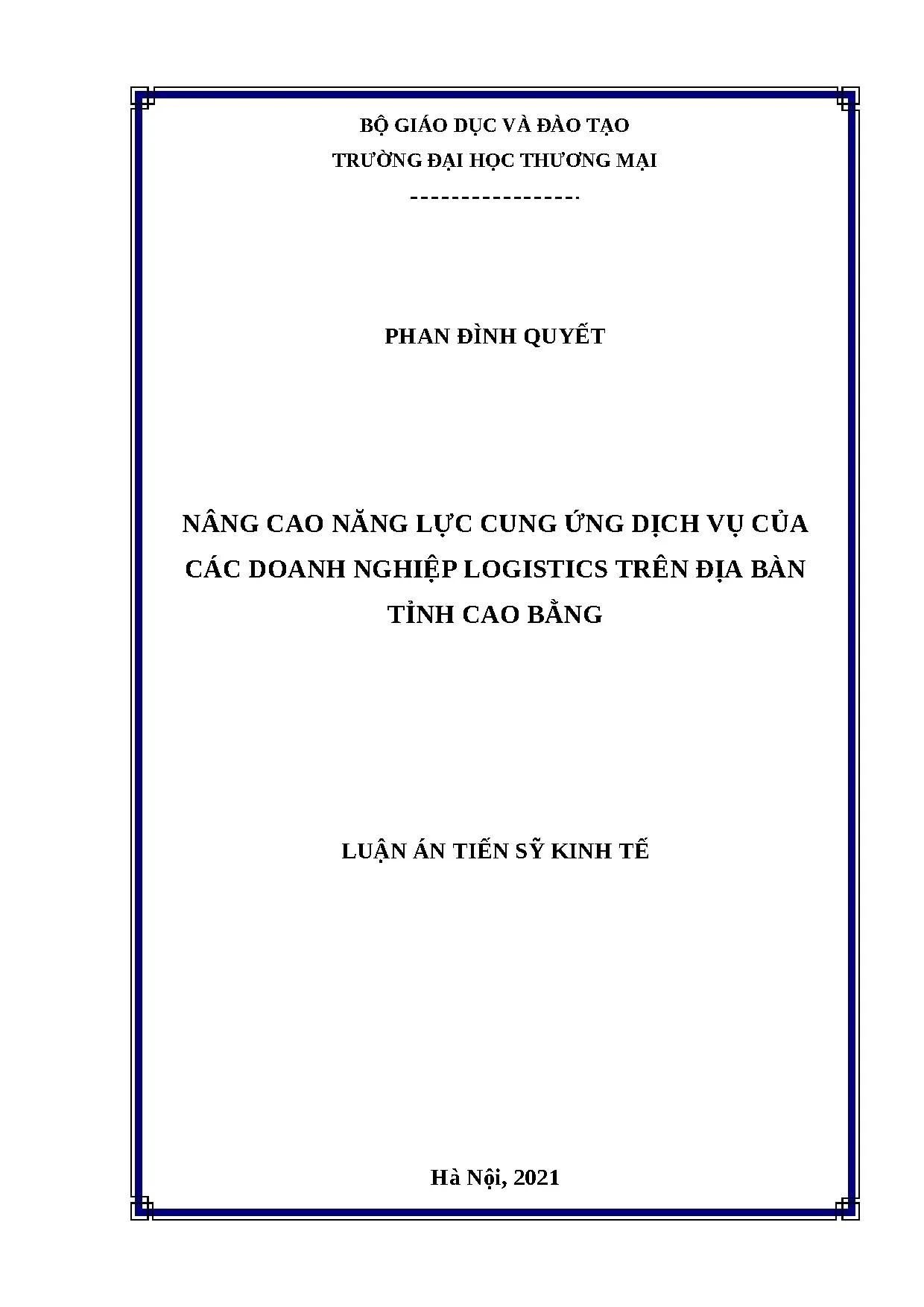 Nâng cao năng lực dịch vụ logistics Cao Bằng
