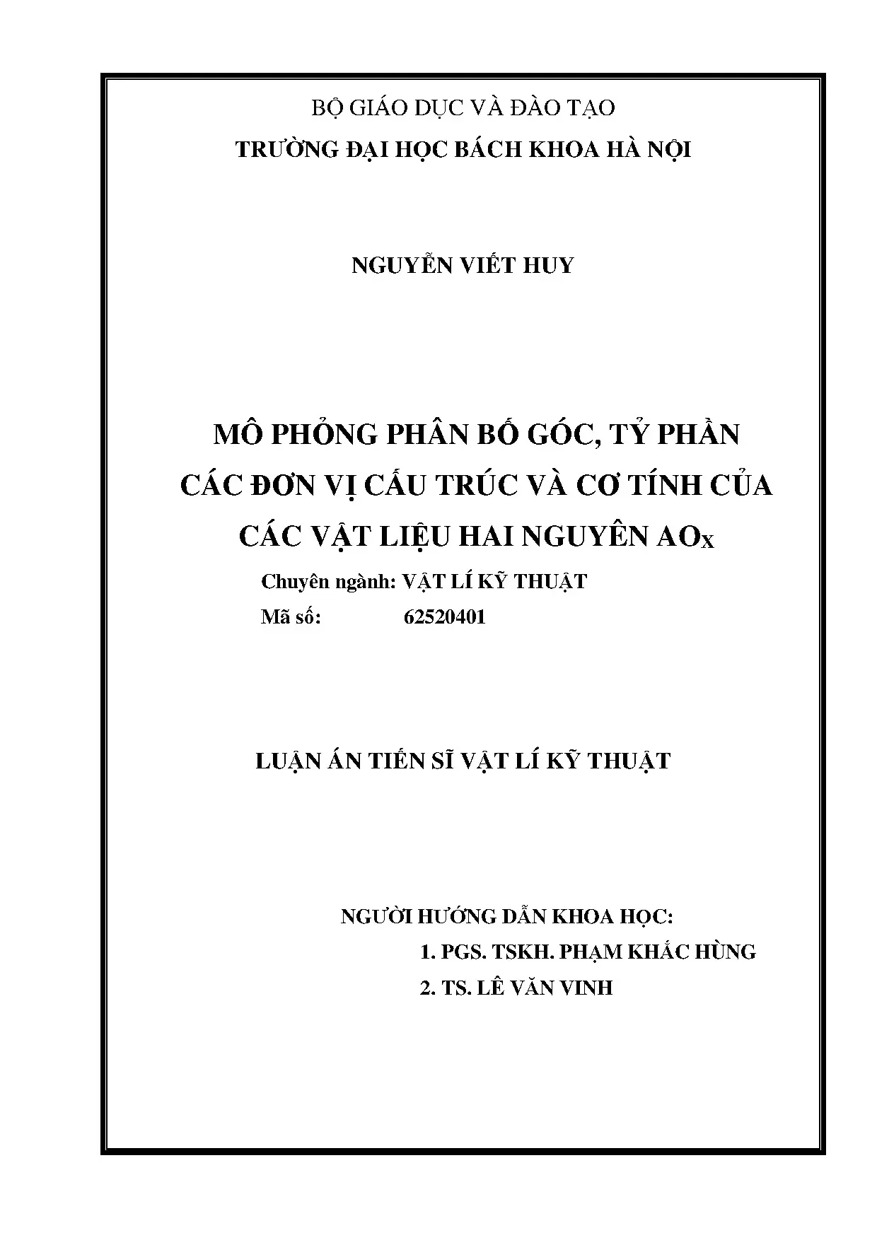 Luận án tiến sĩ mô phỏng phân bố góc tỷ phần các đơn vị cấu