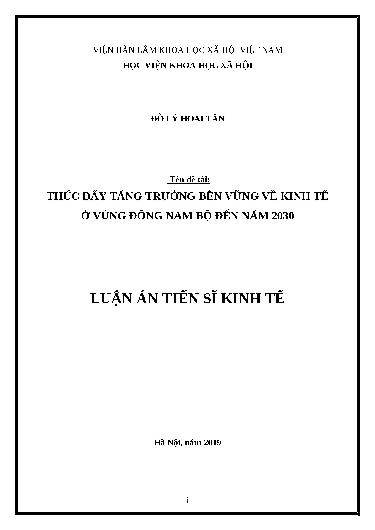 Luận án tiến sĩ kinh tế phát triển full thúc đẩy tăng trưởng