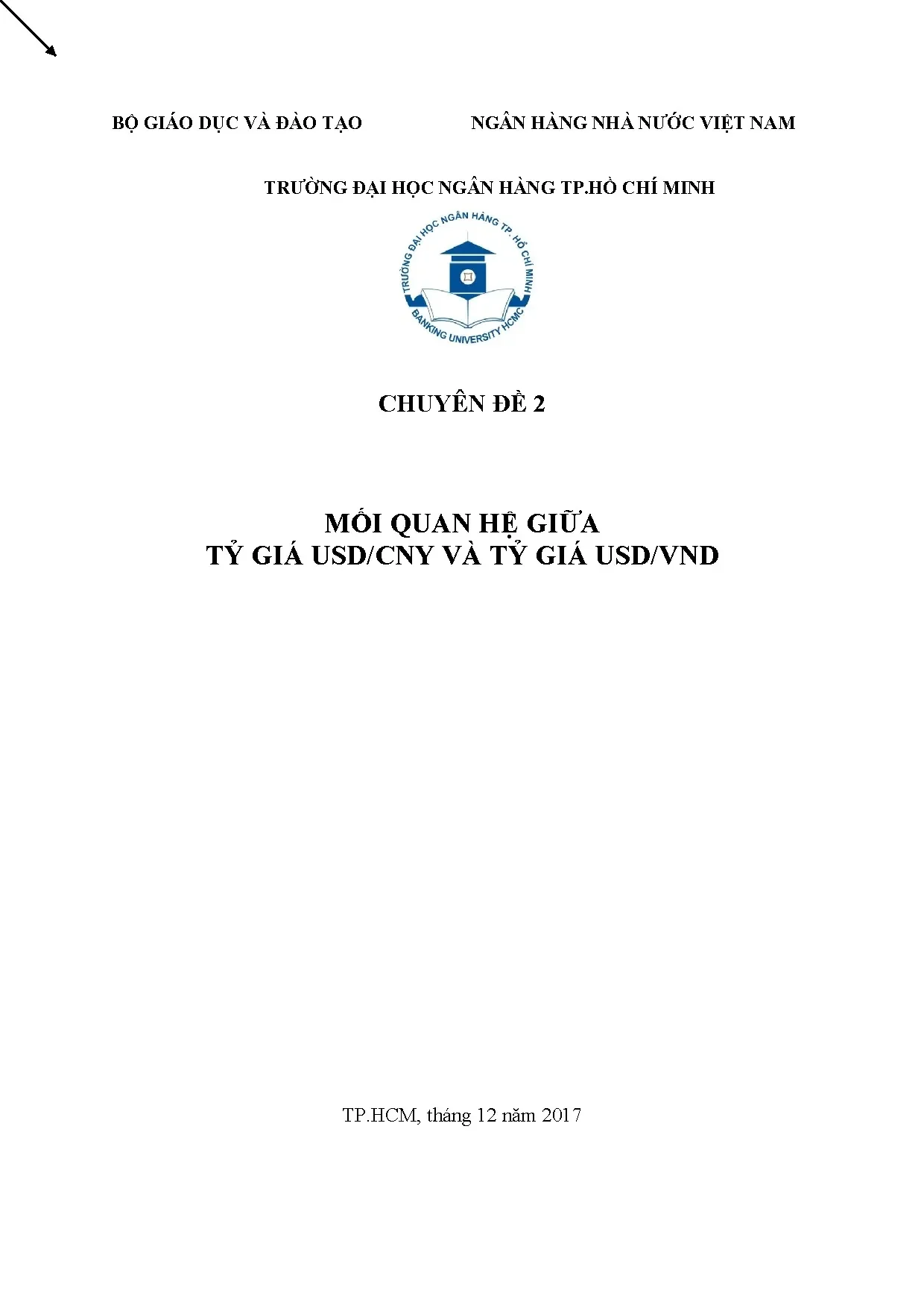 Mối quan hệ tỷ giá USD/CNY và USD/VND: Luận án TS