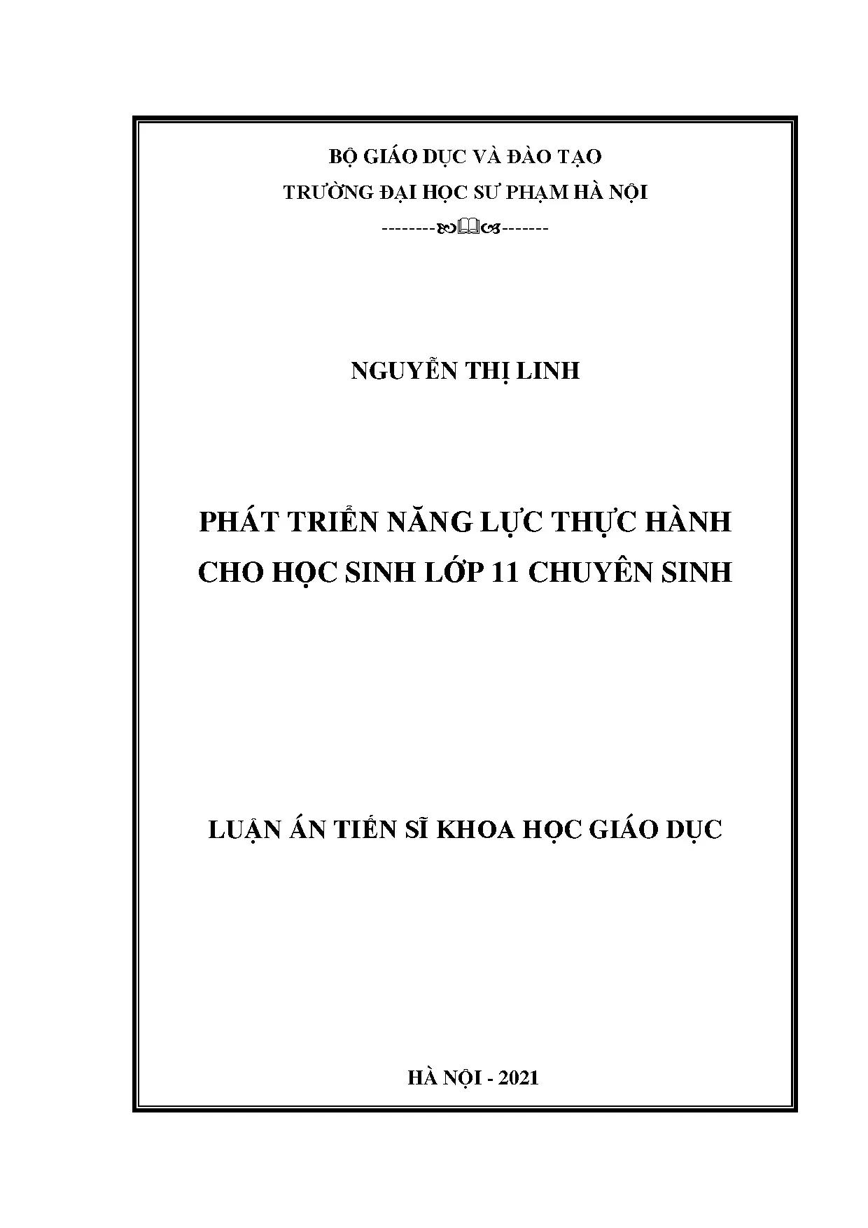 Luận án tiến sĩ khoa học giáo dục phát triển năng lực thực h