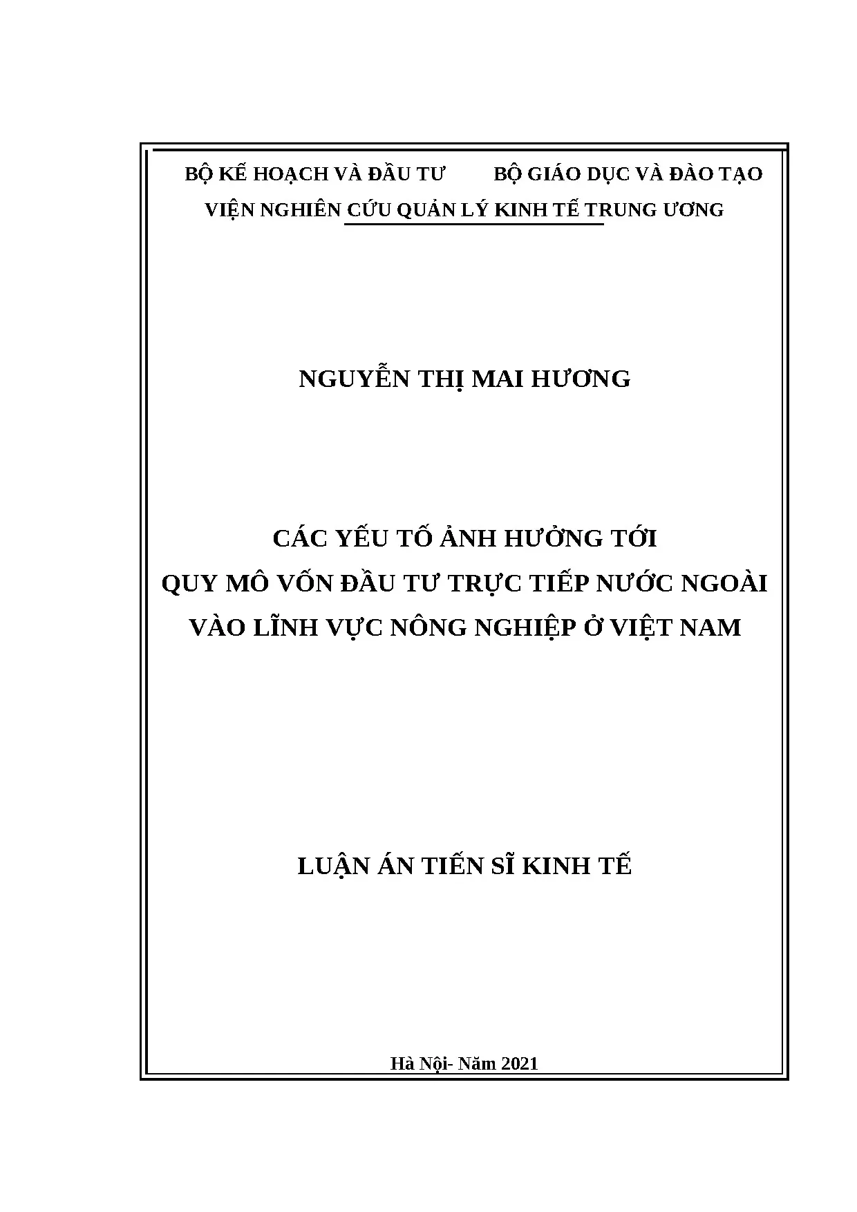 Luận án tiến sĩ file word các yếu tố ảnh hưởng tới quy mô vố