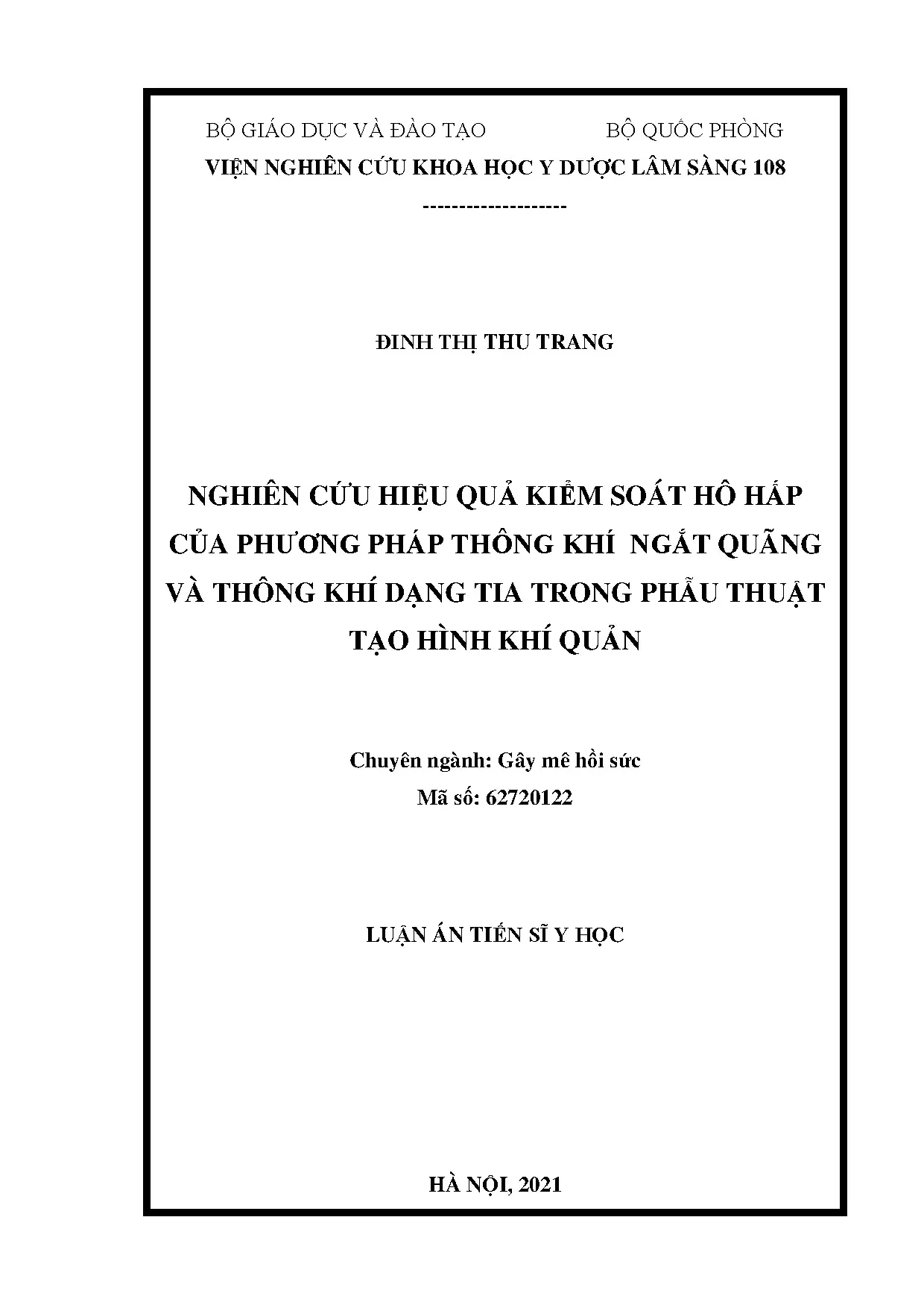 Hiệu quả kiểm soát hô hấp trong phẫu thuật tạo hình khí quản