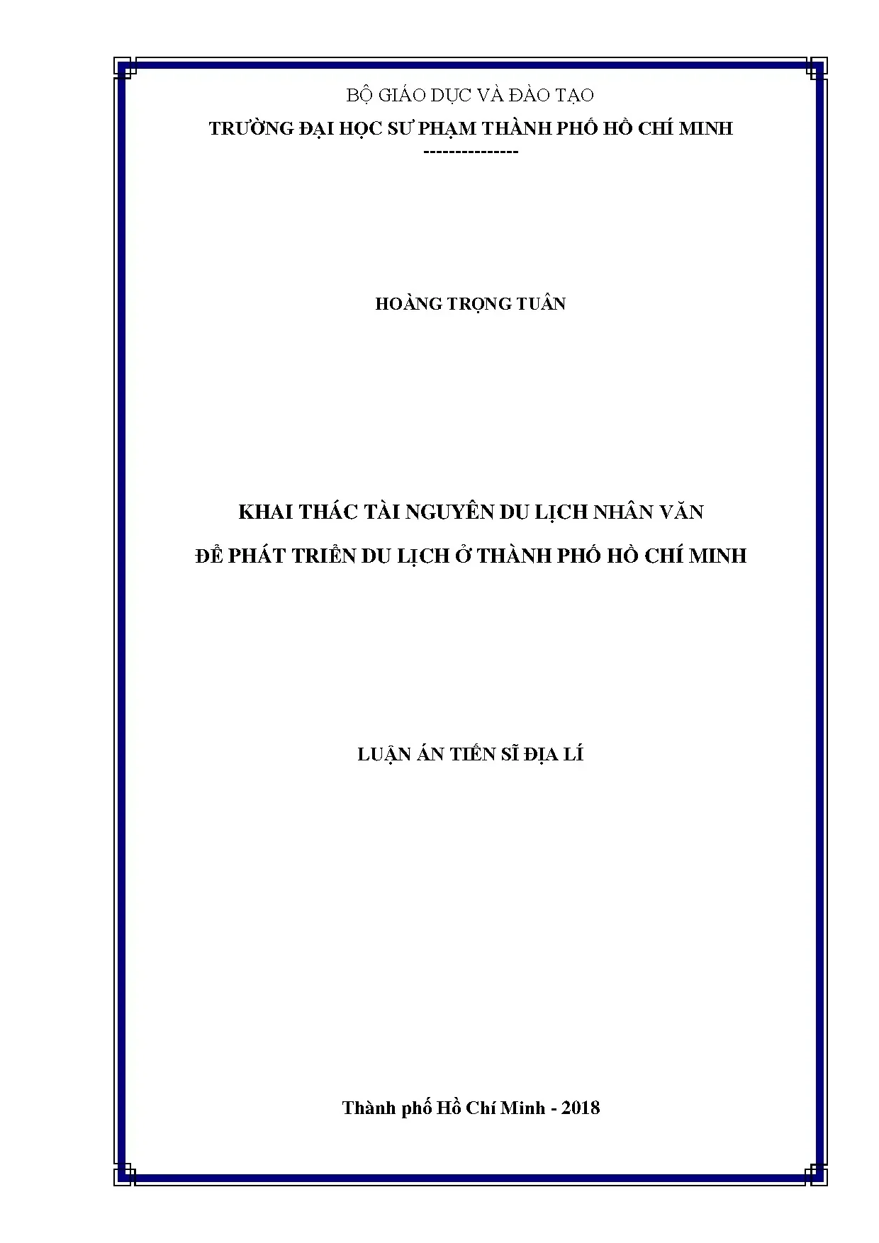 Khai thác tài nguyên du lịch nhân văn ở TP Hồ Chí Minh