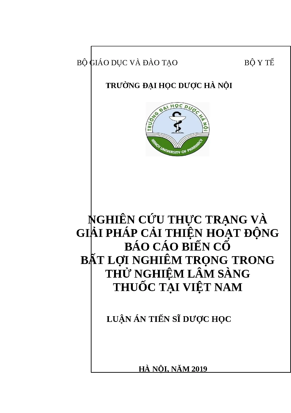 Thực trạng báo cáo biến cố bất lợi trong thử nghiệm lâm sàng thuốc VN
