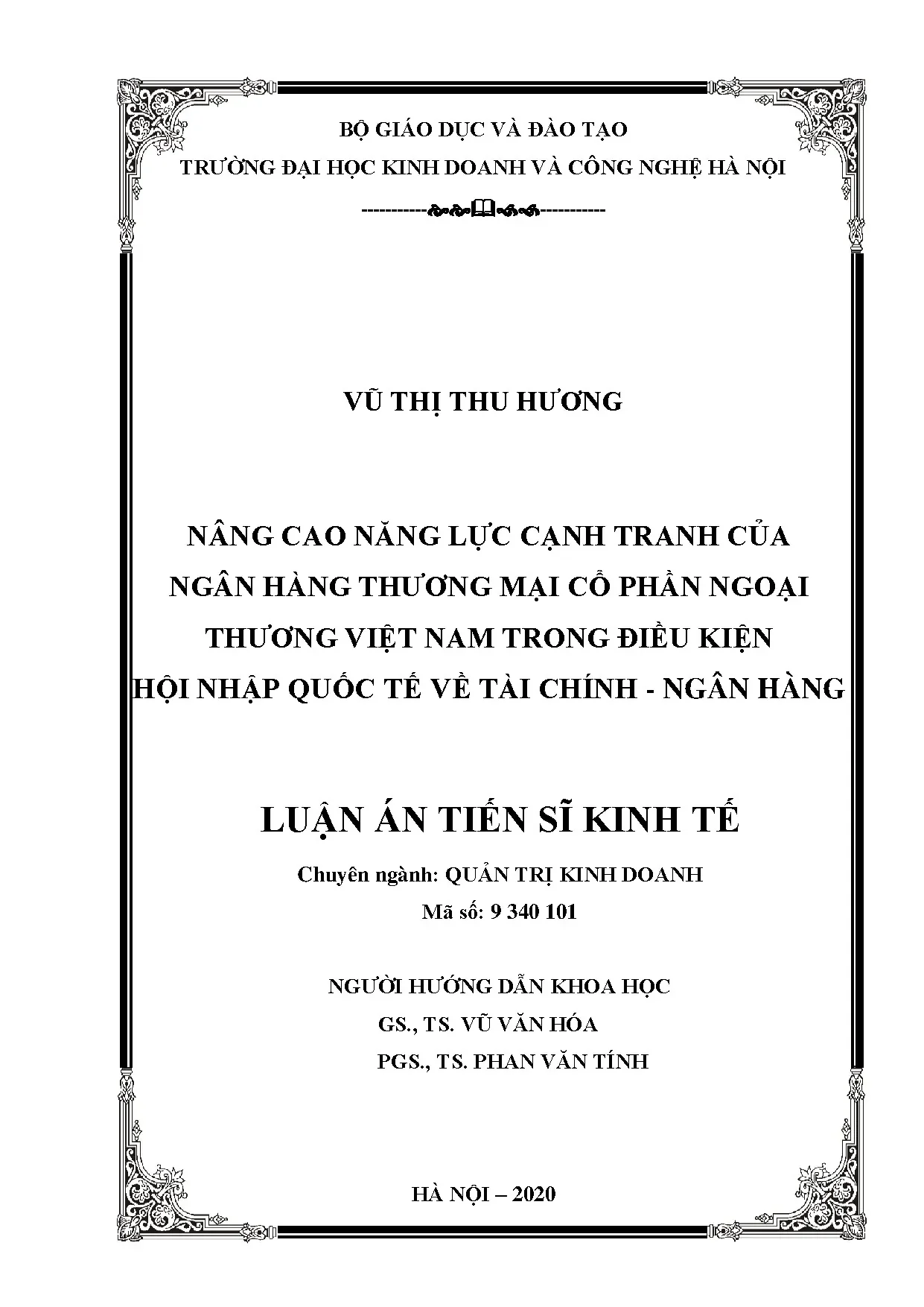 Nâng cao năng lực cạnh tranh Vietcombank trong hội nhập quốc tế