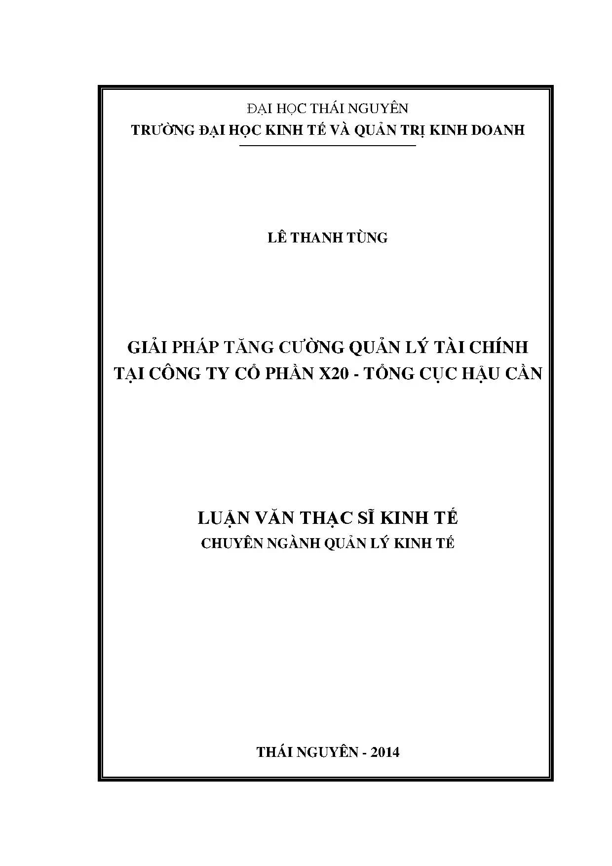 Giải pháp tăng cường quản lý tài chính tại công ty cổ phẩn x
