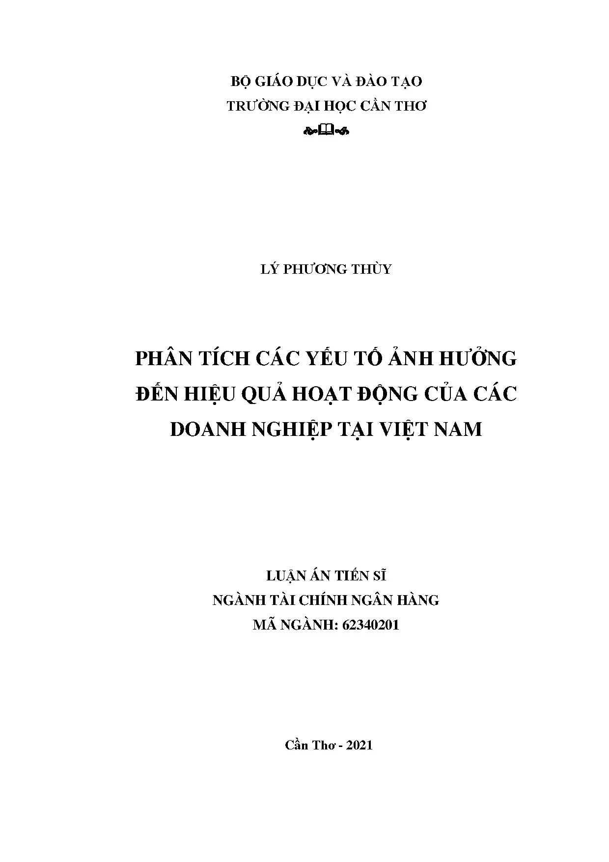 Phân tích yếu tố ảnh hưởng hiệu quả doanh nghiệp Việt Nam