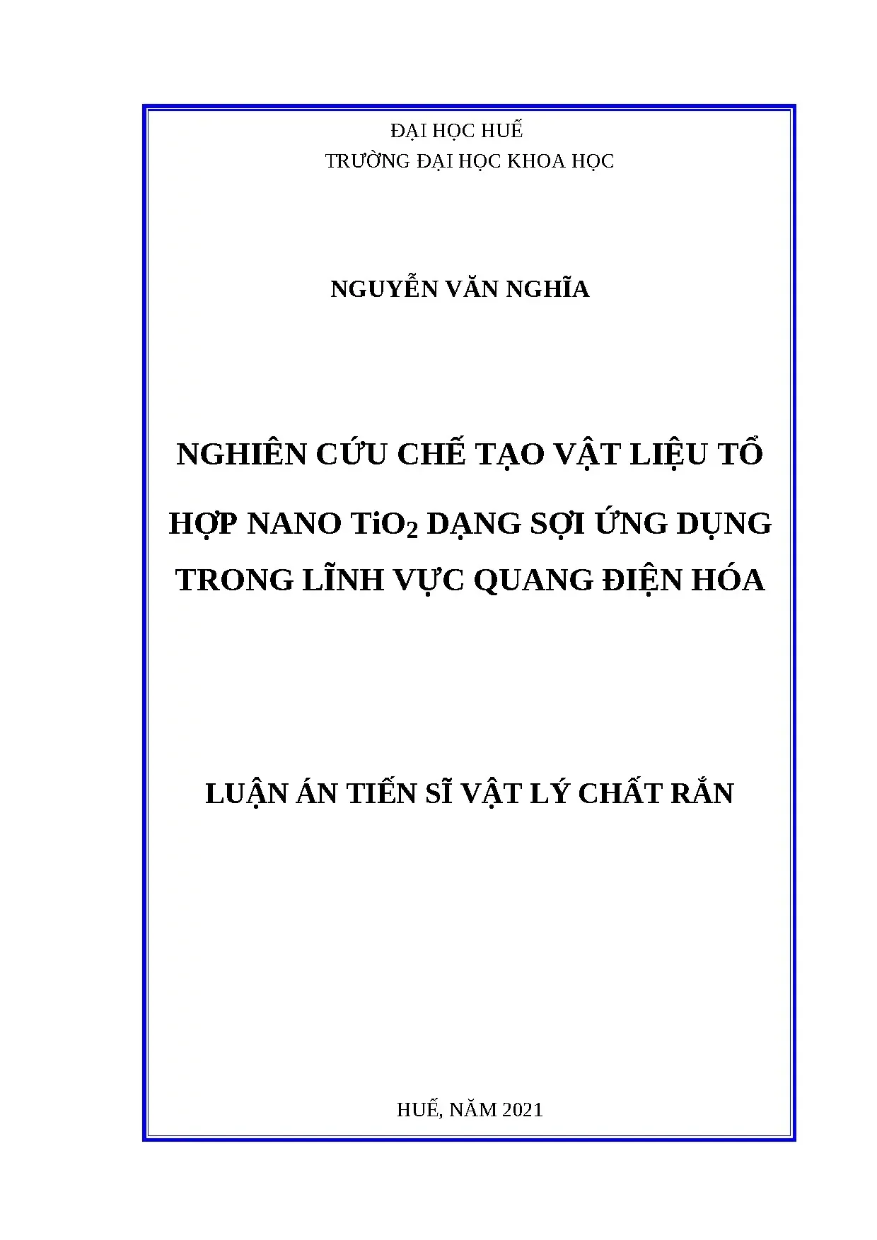 Luận án tiến sĩ nghiên cứu chế tạo vật liệu tổ hợp nano tio2