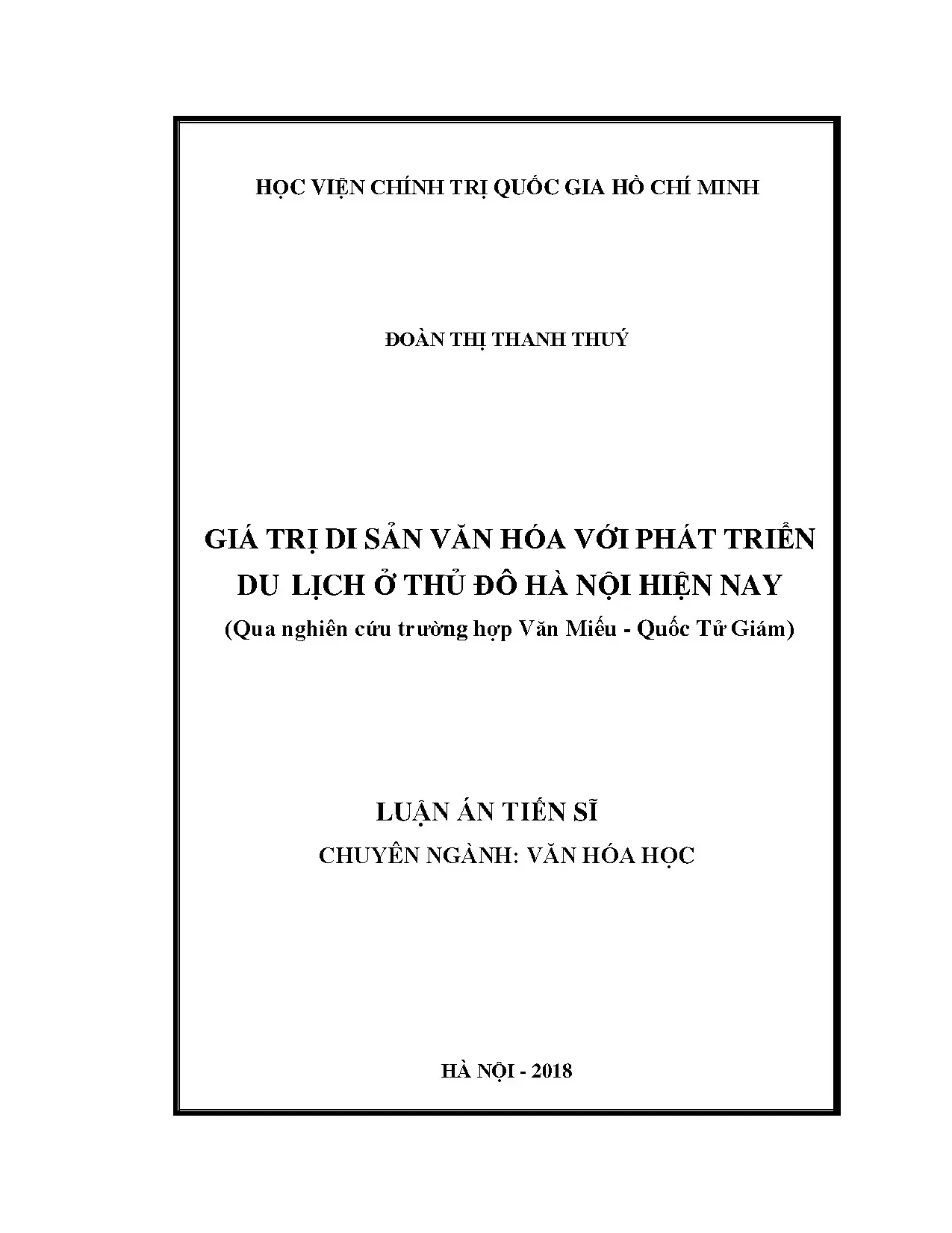 Giá trị di sản văn hóa với phát triển du lịch ở Hà Nội