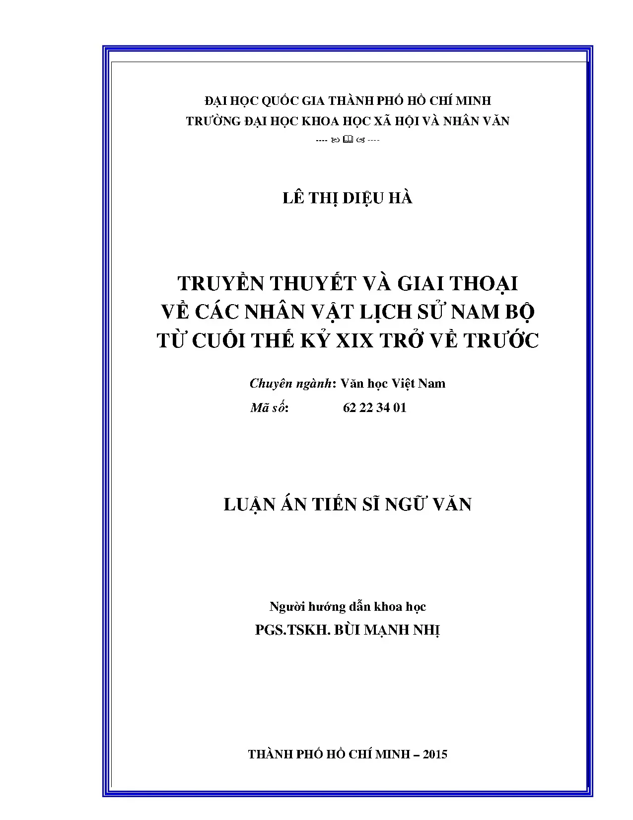 Truyền thuyết & giai thoại nhân vật lịch sử Nam Bộ cổ