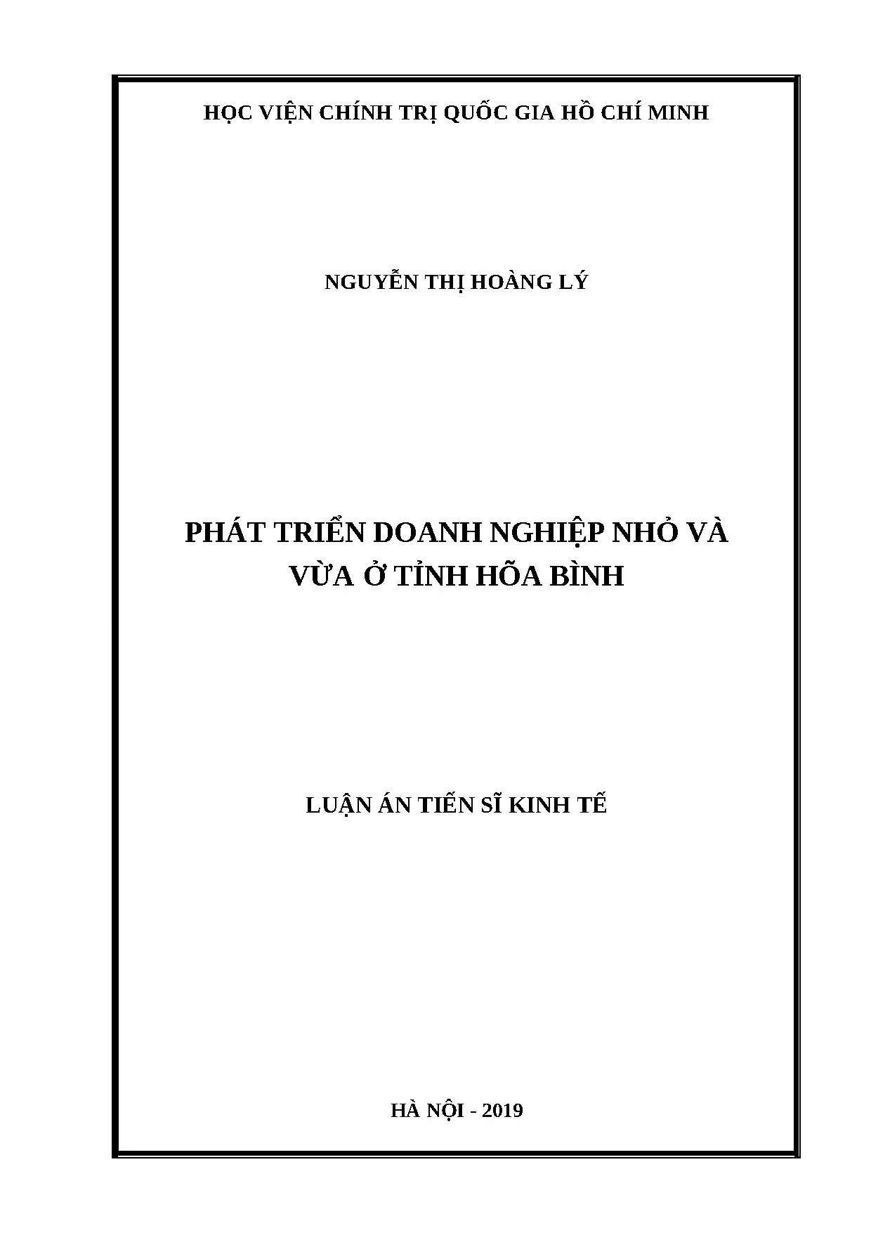 Luận án tiến sĩ kinh tế phát triển full phát triển doanh ngh