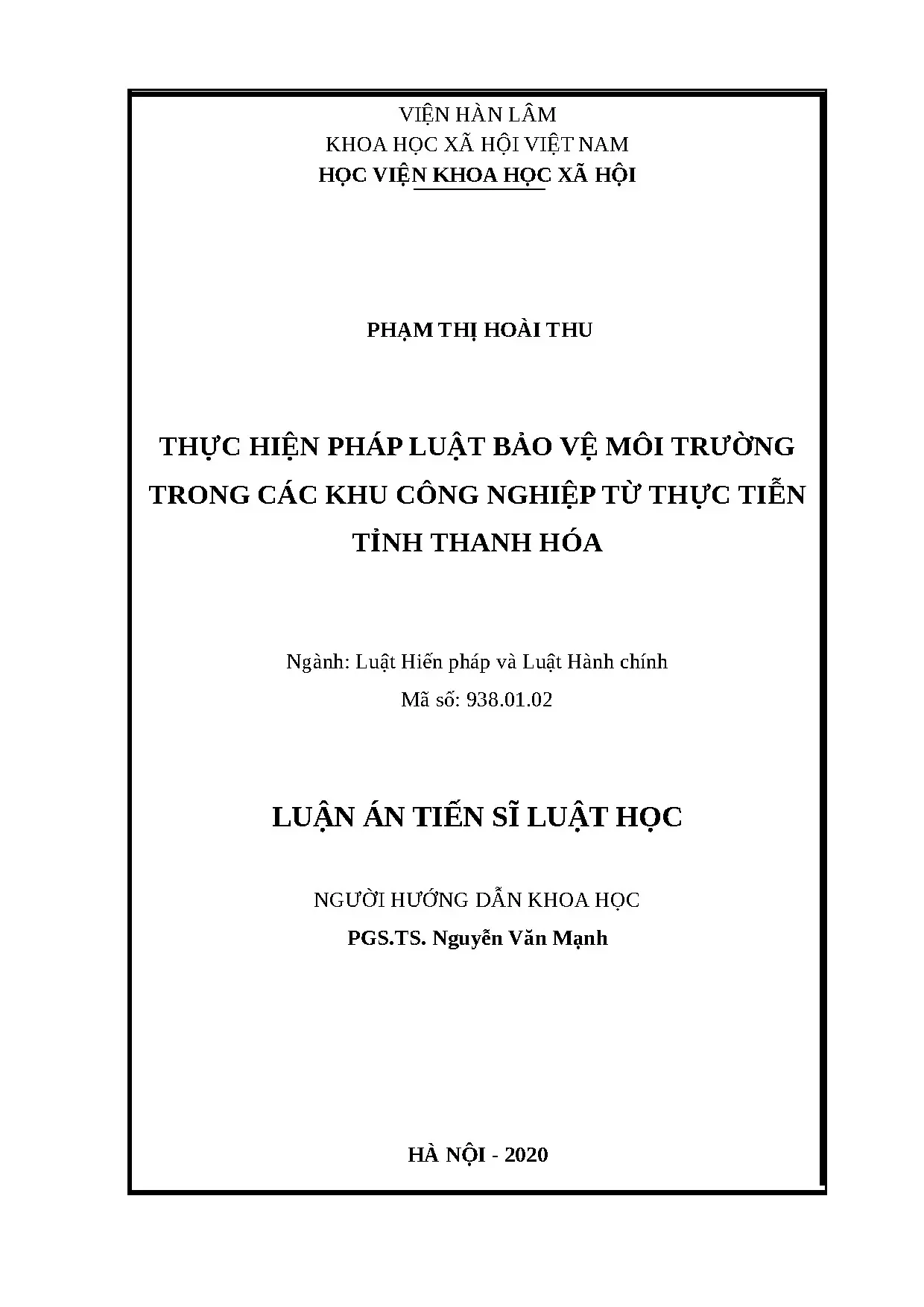 Luật Bảo vệ môi trường tại khu công nghiệp Thanh Hóa