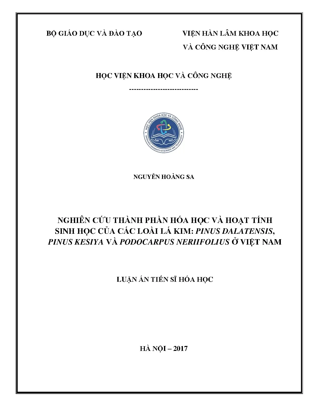 Thành phần hóa học & hoạt tính sinh học cây lá kim Việt Nam