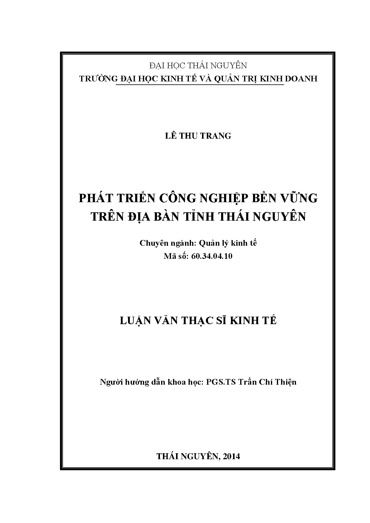 Phát triển công nghiệp bền vững tại Thái Nguyên