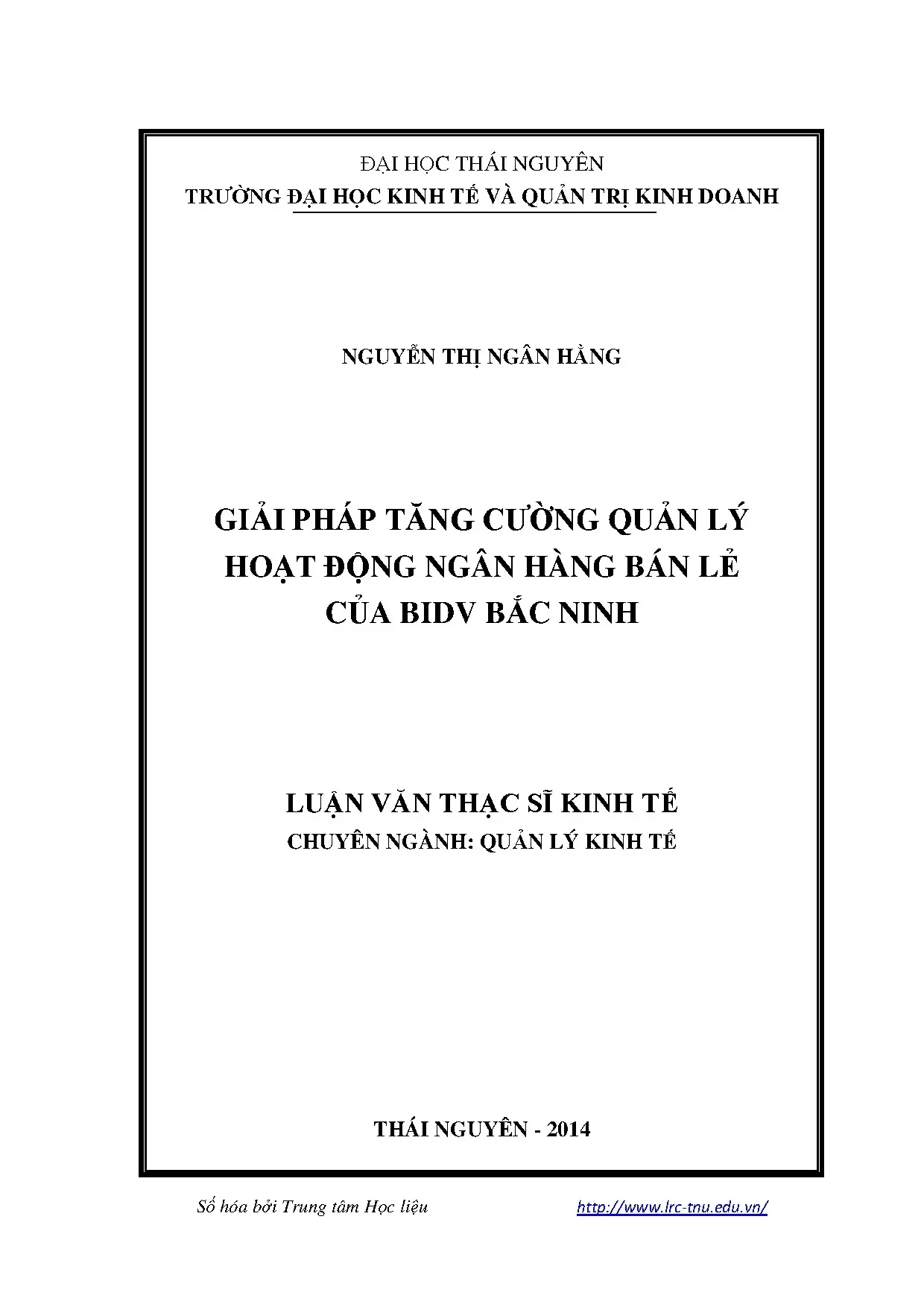 Giải pháp tăng cường quản lý hoạt động ngân hàng bán lẻ của