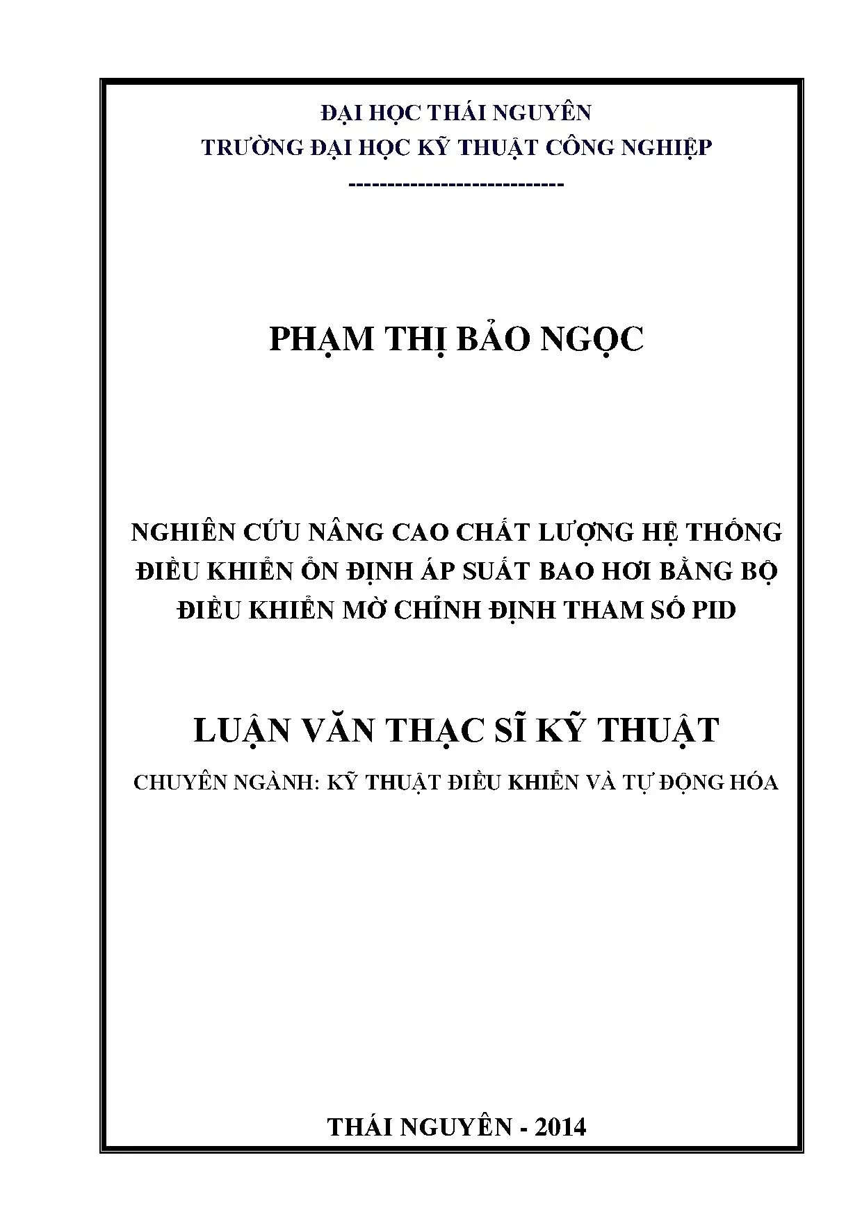 Nghiên cứu nâng cao chất lượng hệ thống điều khiển ổn định á