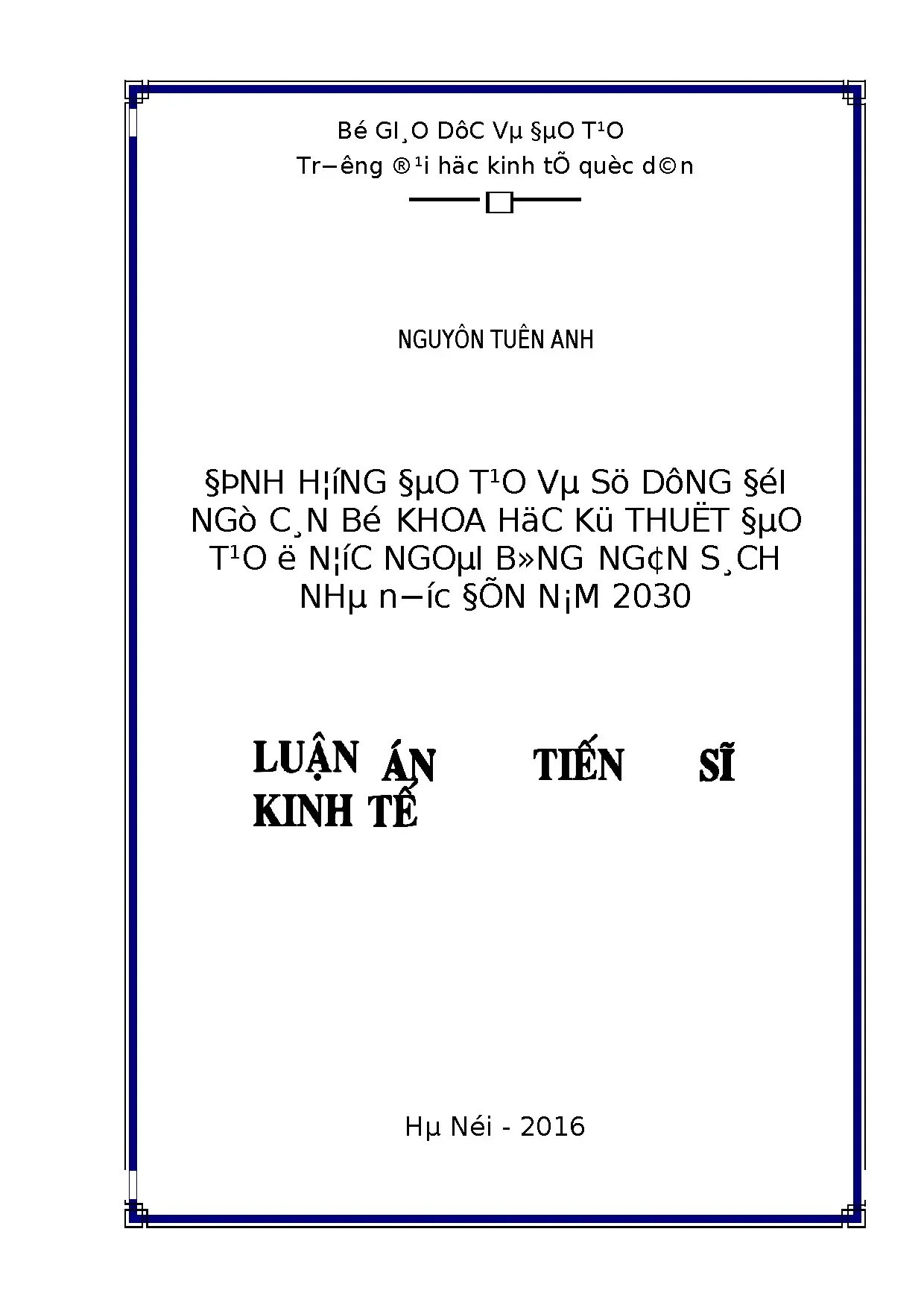 Định hướng đào tạo & sử dụng cán bộ KHCN ra nước ngoài bằng ngân sách