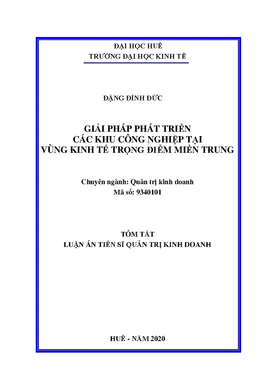 Giải pháp phát triển các khu công nghiệp tại vùng kinh tế tr