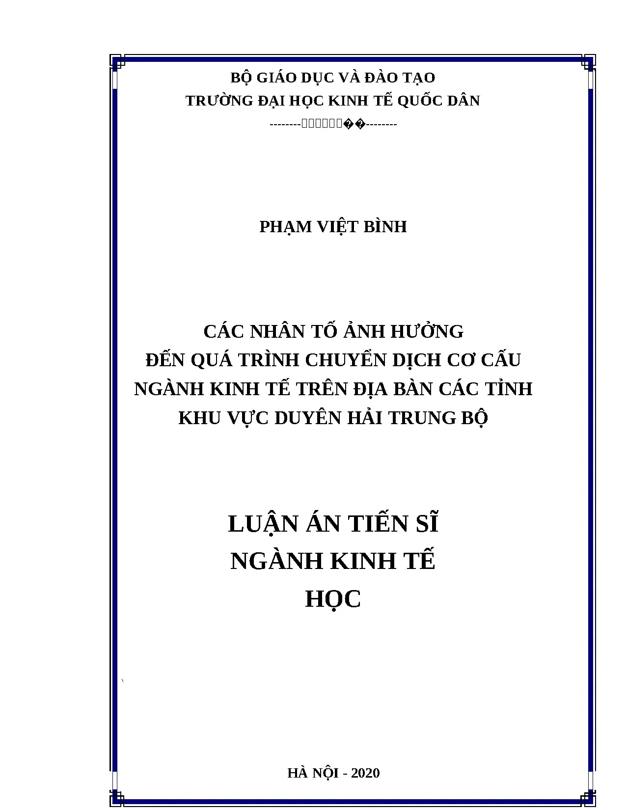 Luận án tiến sĩ kinh tế học full các nhân tố ảnh hưởng đến q