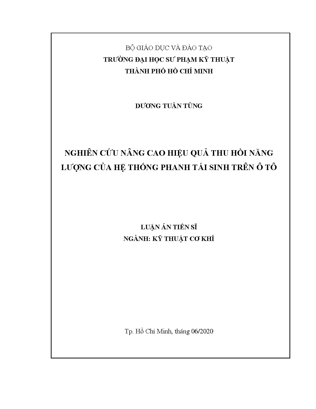 Nâng cao hiệu quả thu hồi năng lượng phanh tái sinh ô tô