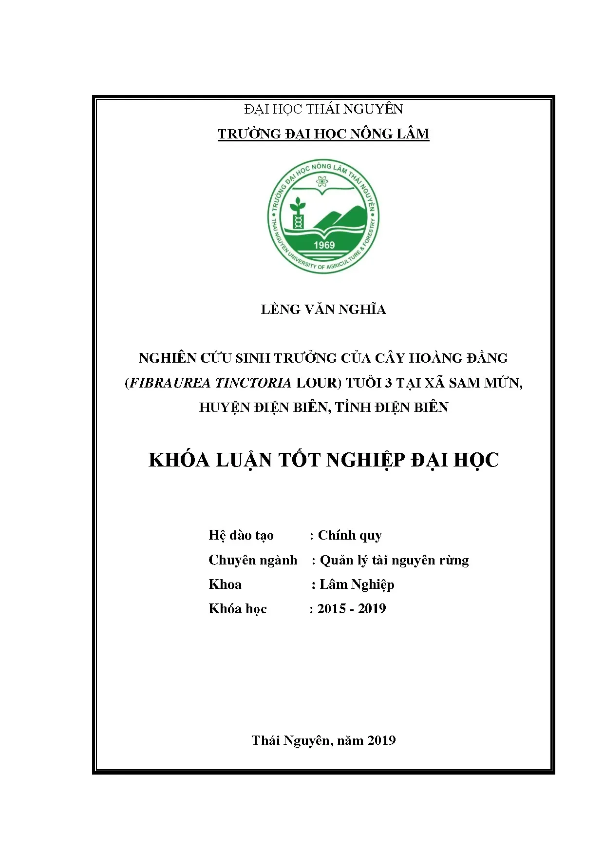 Nghiên cứu sinh trưởng của cây hoàng đằng fibraurea tinctori