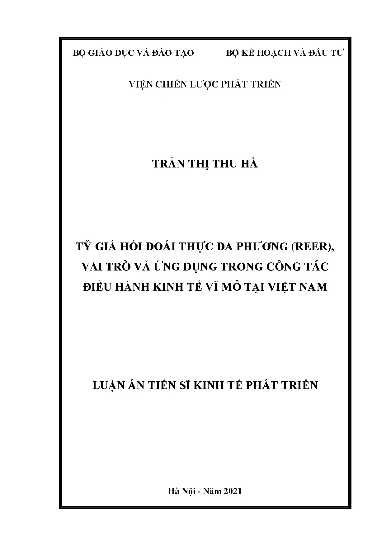 Tỷ giá hối đoái thực đa phương (REER) tại Việt Nam