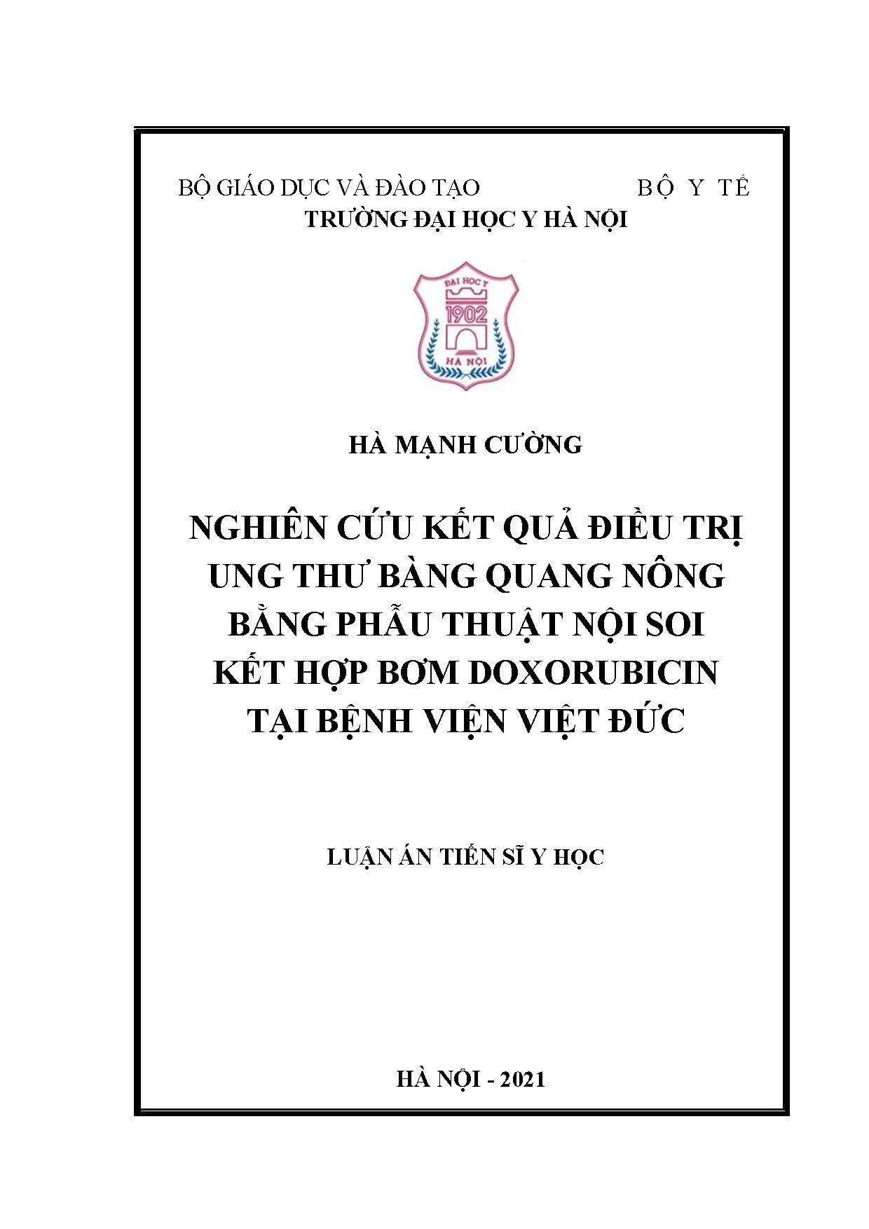 Ung thư bàng quang nông: Phẫu thuật nội soi và doxorubicin