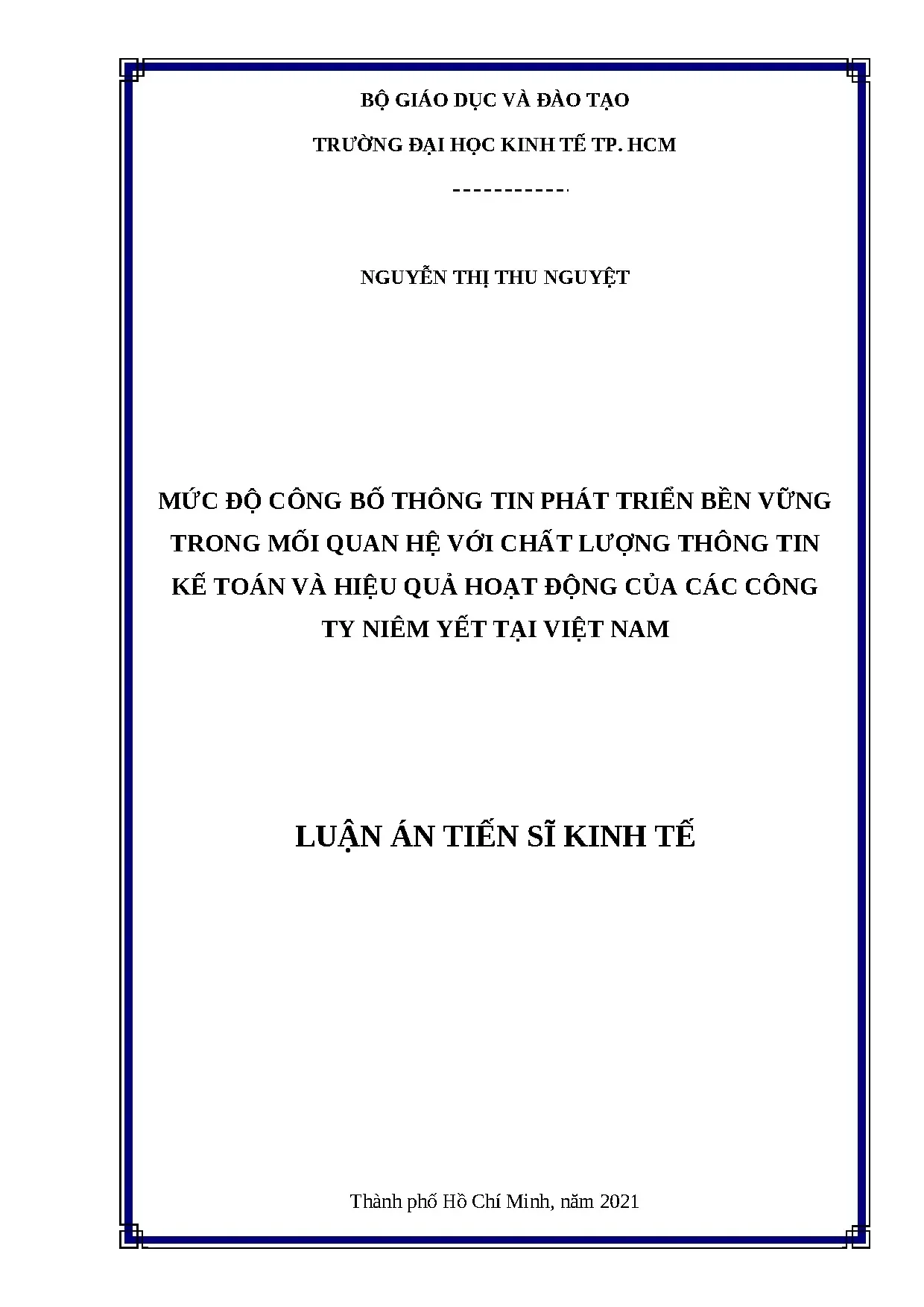 Công bố Thông tin Phát triển Bền vững tại Việt Nam