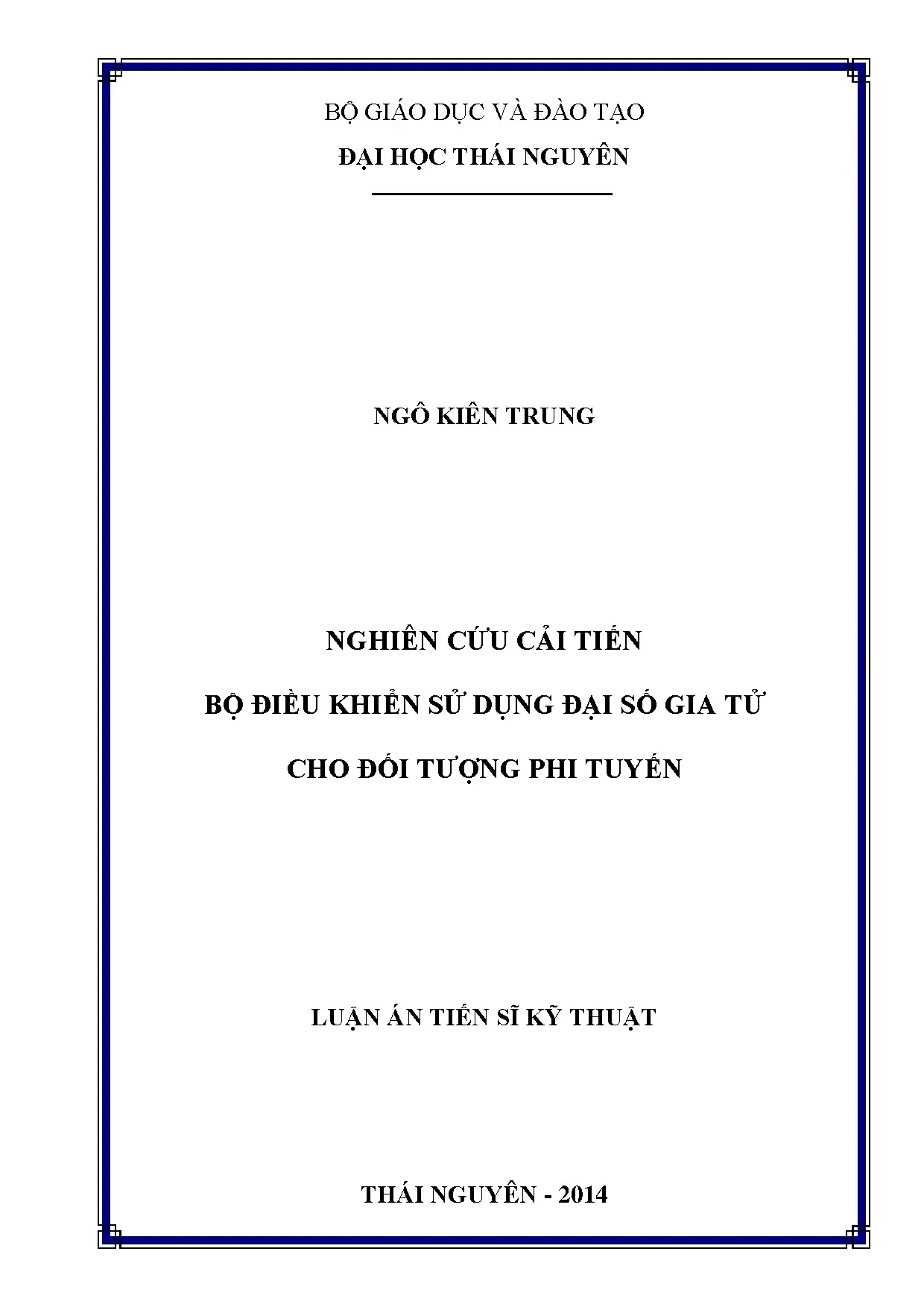 Cải tiến bộ điều khiển phi tuyến bằng Đại số Gia tử