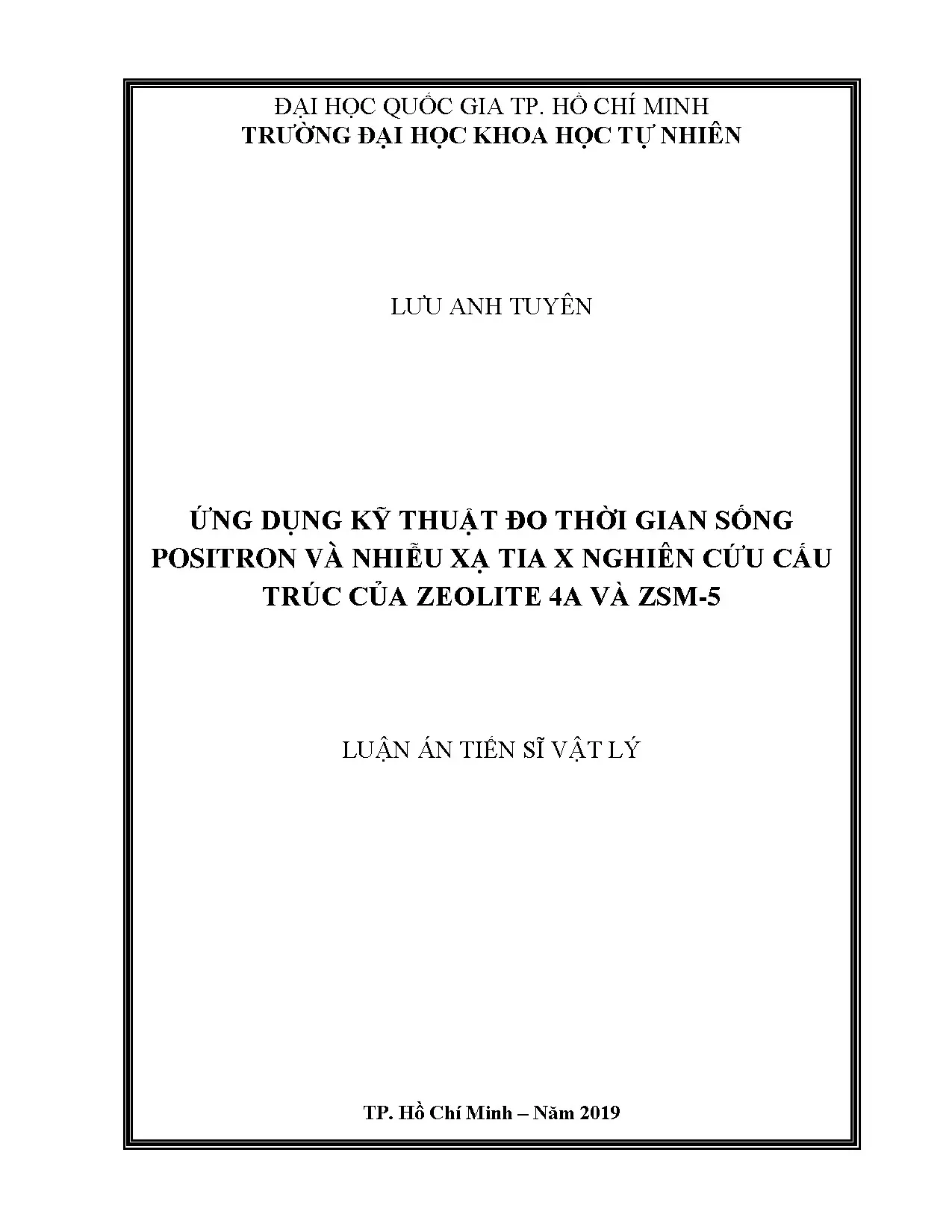 Ứng dụng kỹ thuật đo thời gian sống positron và nhiễu xạ tia