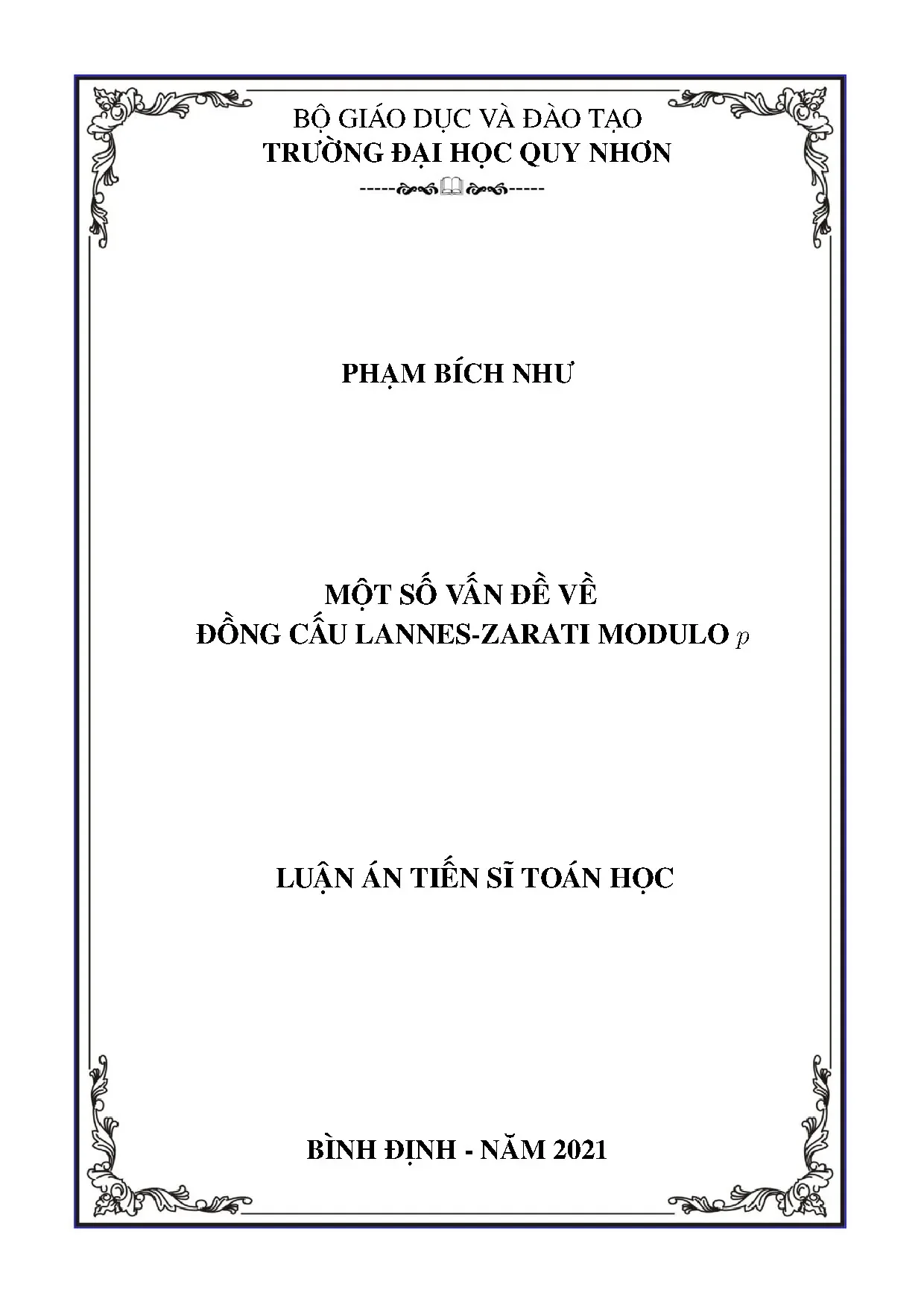 Một số vấn đề về đồng cấu lannes zarati modulo p some proble