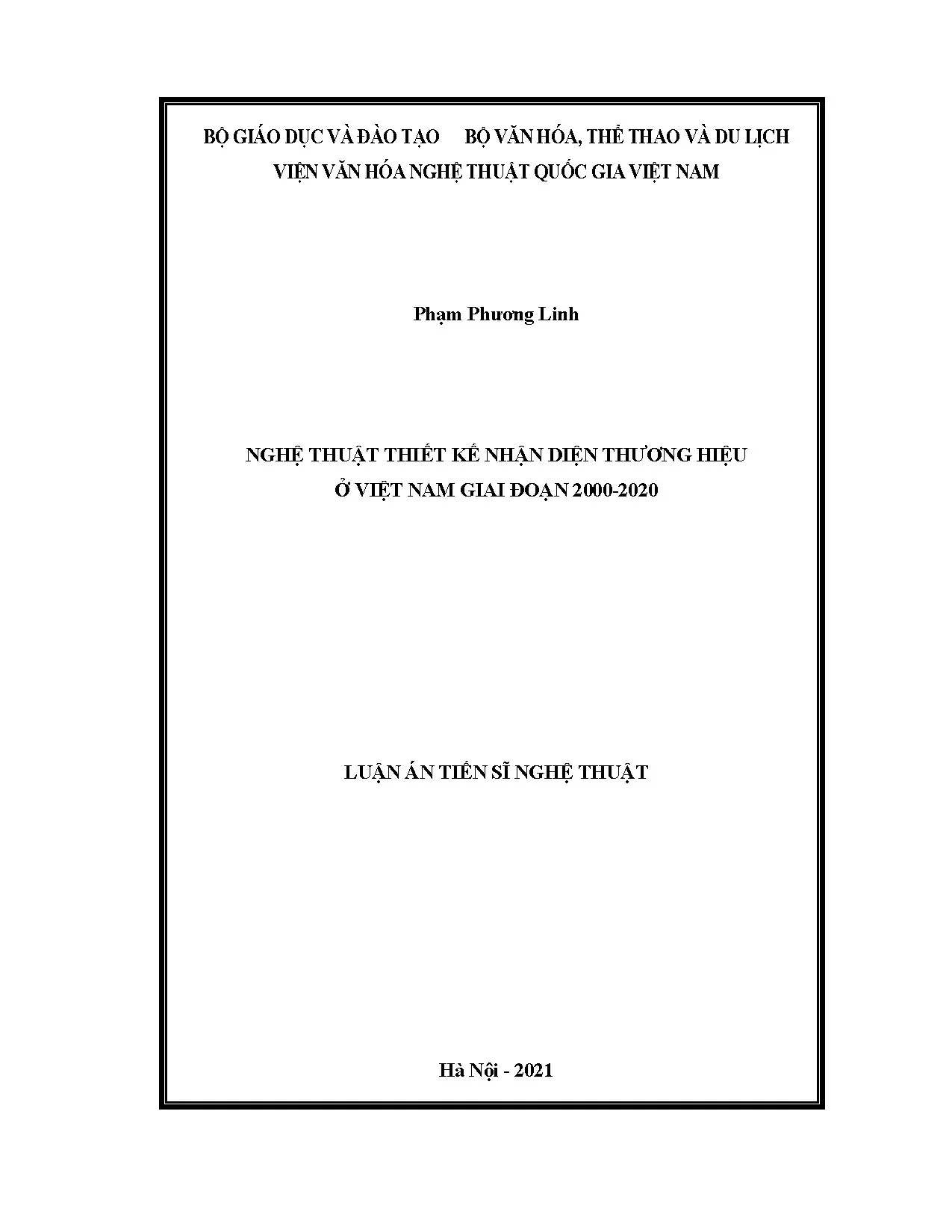 Nghệ thuật Thiết kế Nhận diện Thương hiệu tại Việt Nam (2000-2020)