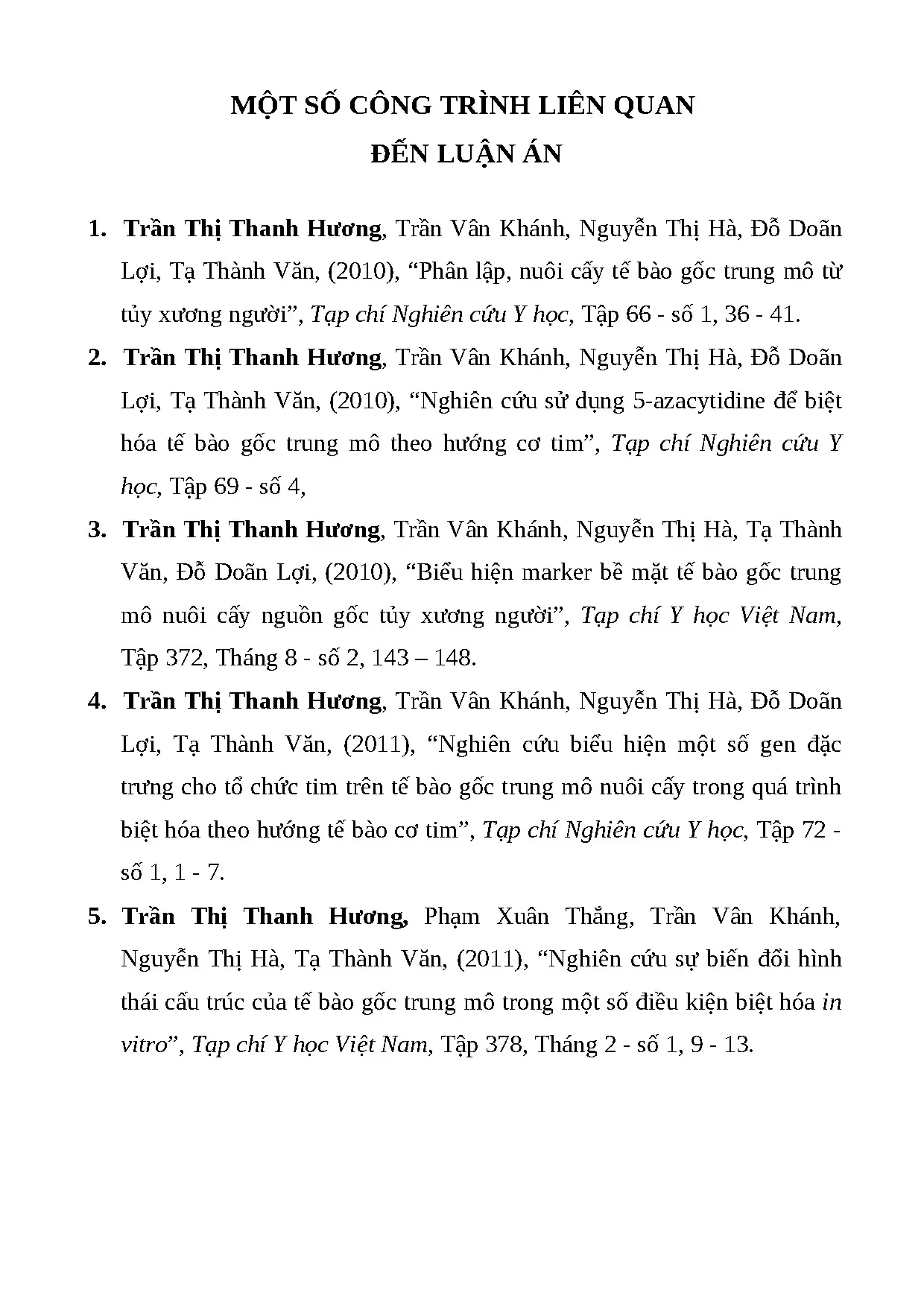 Tế bào gốc trung mô tủy xương người: Phân lập, nuôi cấy, bảo quản