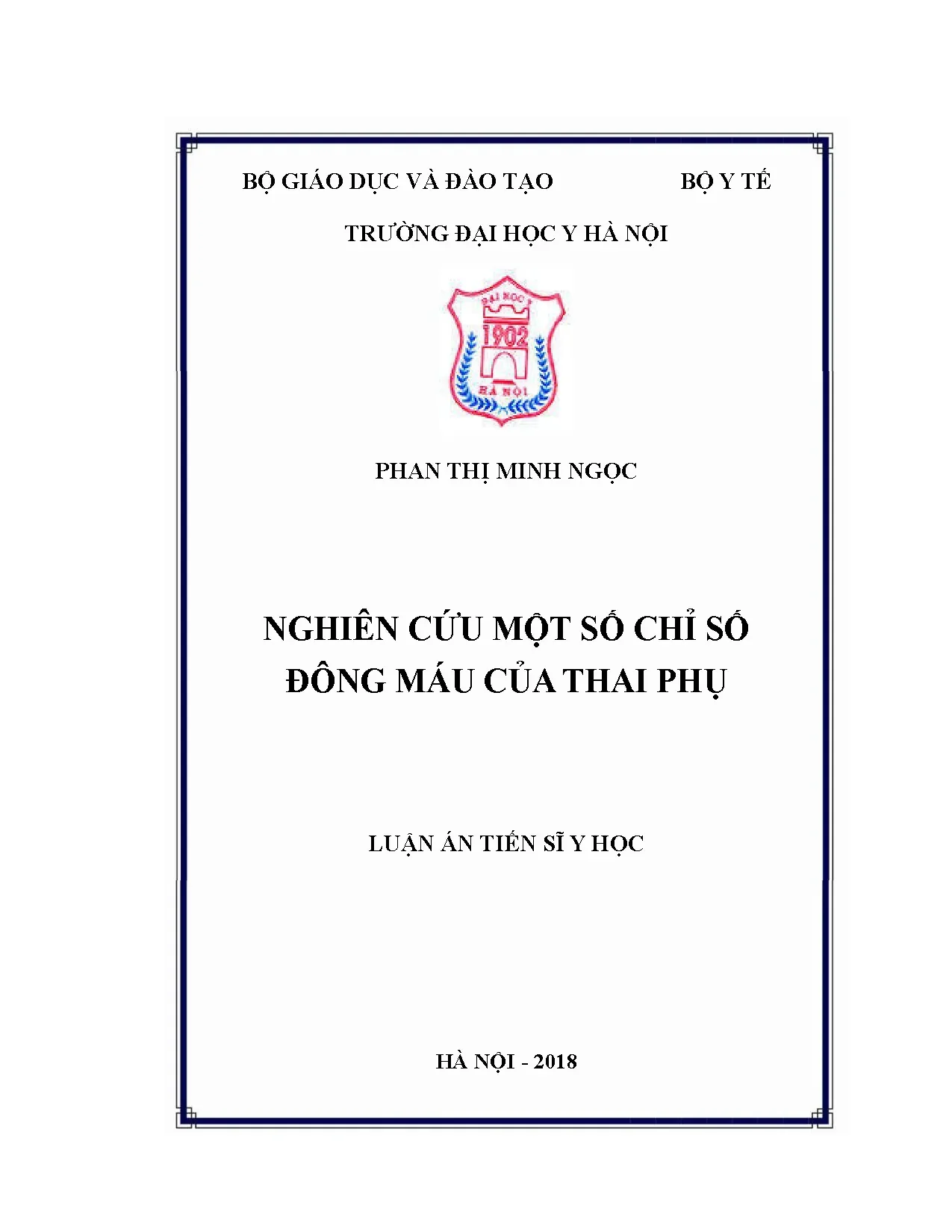 Nghiên cứu chỉ số đông máu ở thai phụ