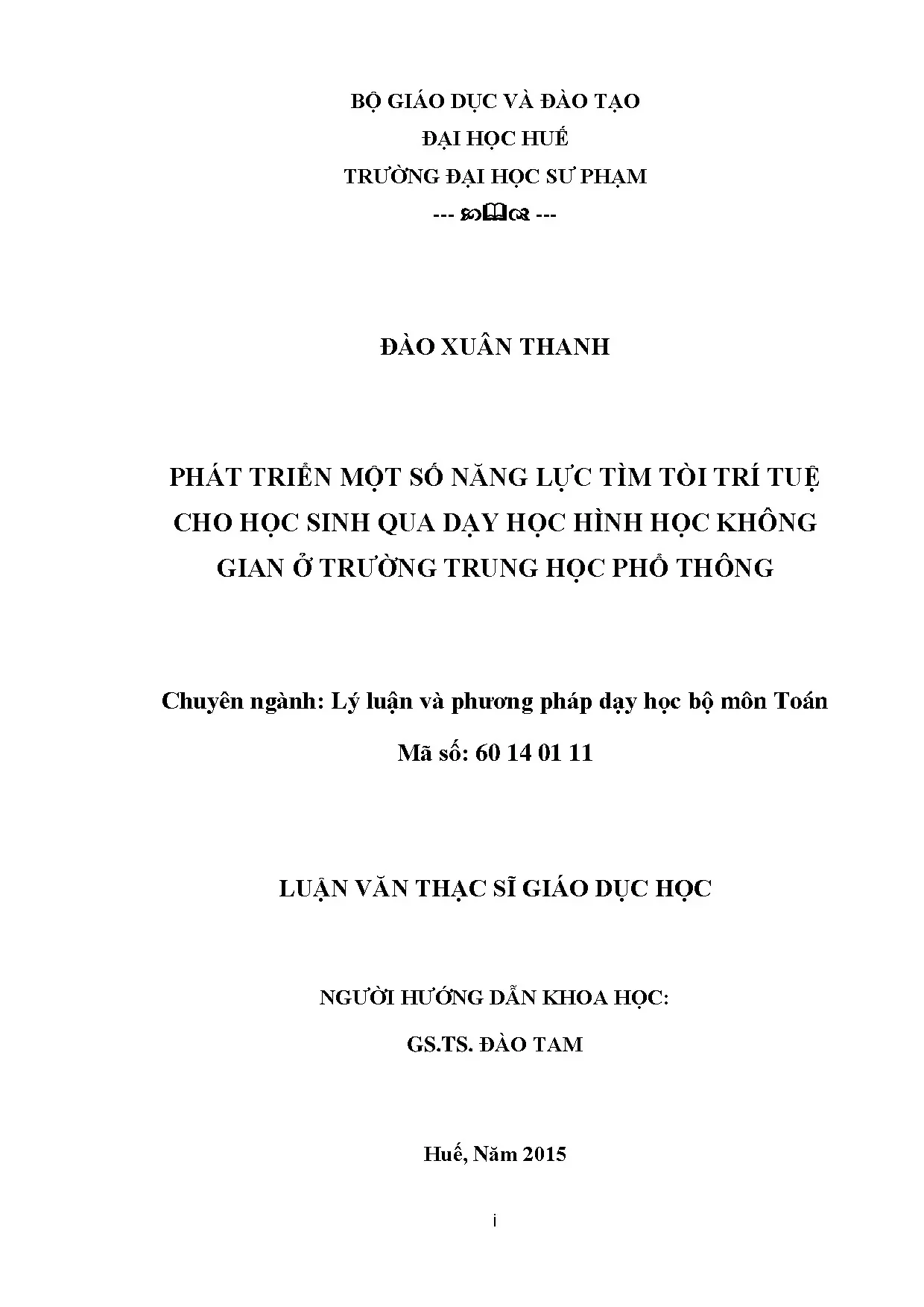 Luận án tiến sĩ giáo dục học phát triển một số năng lực tìm